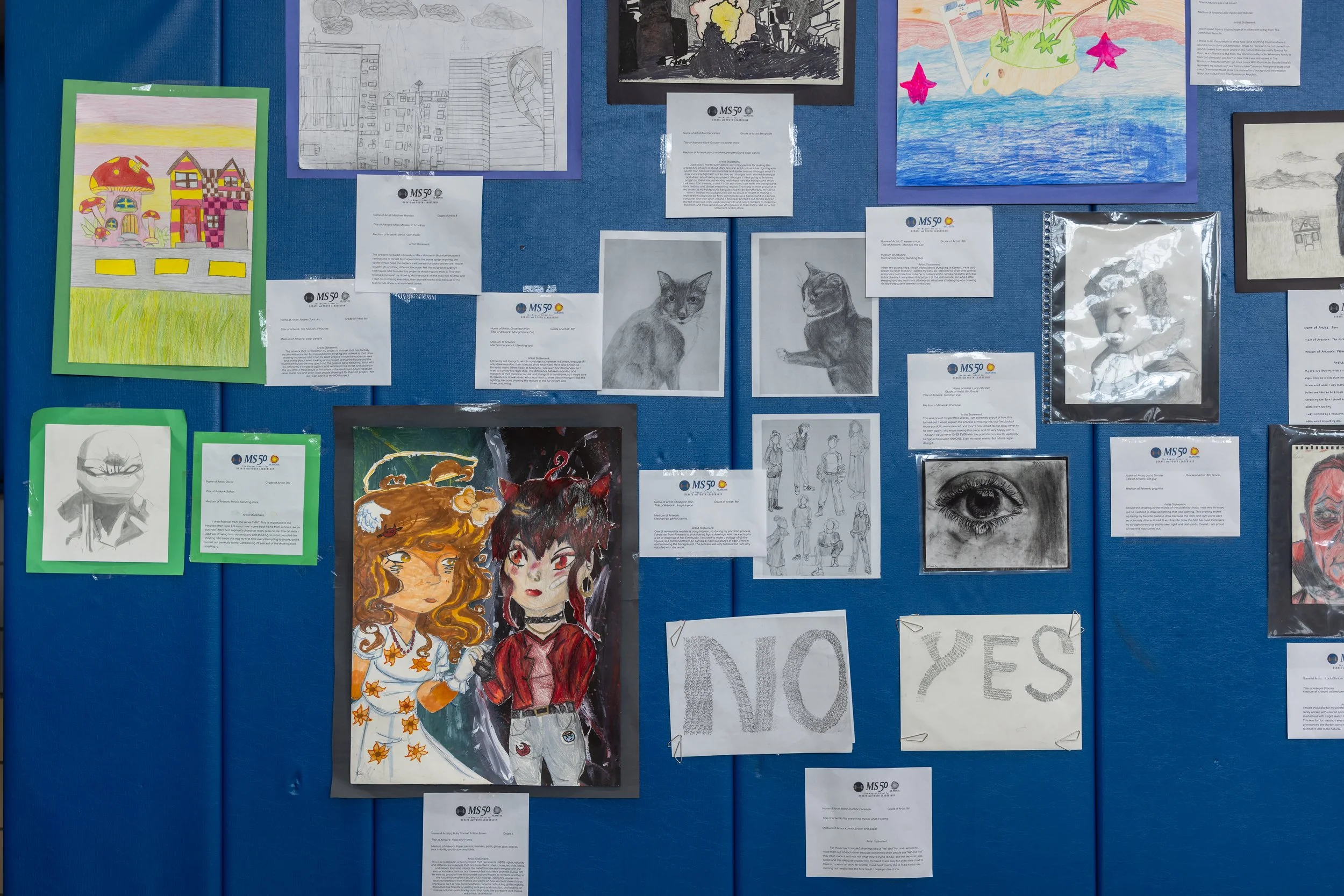 MS 50 student art gallery