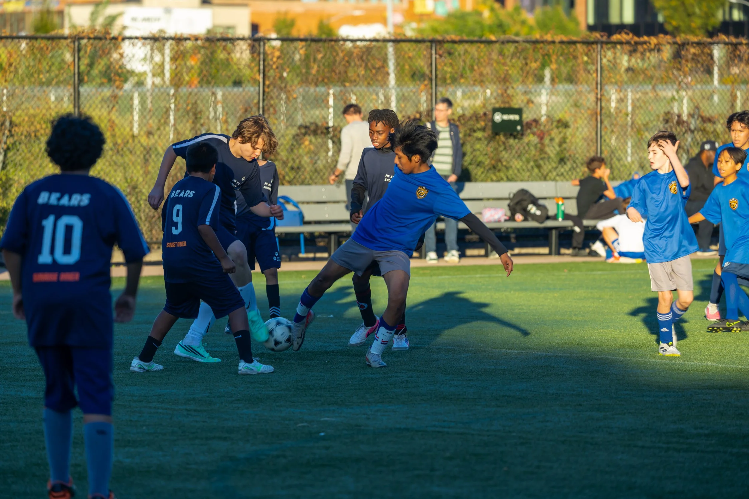 Boys soccer team plays in the fall
