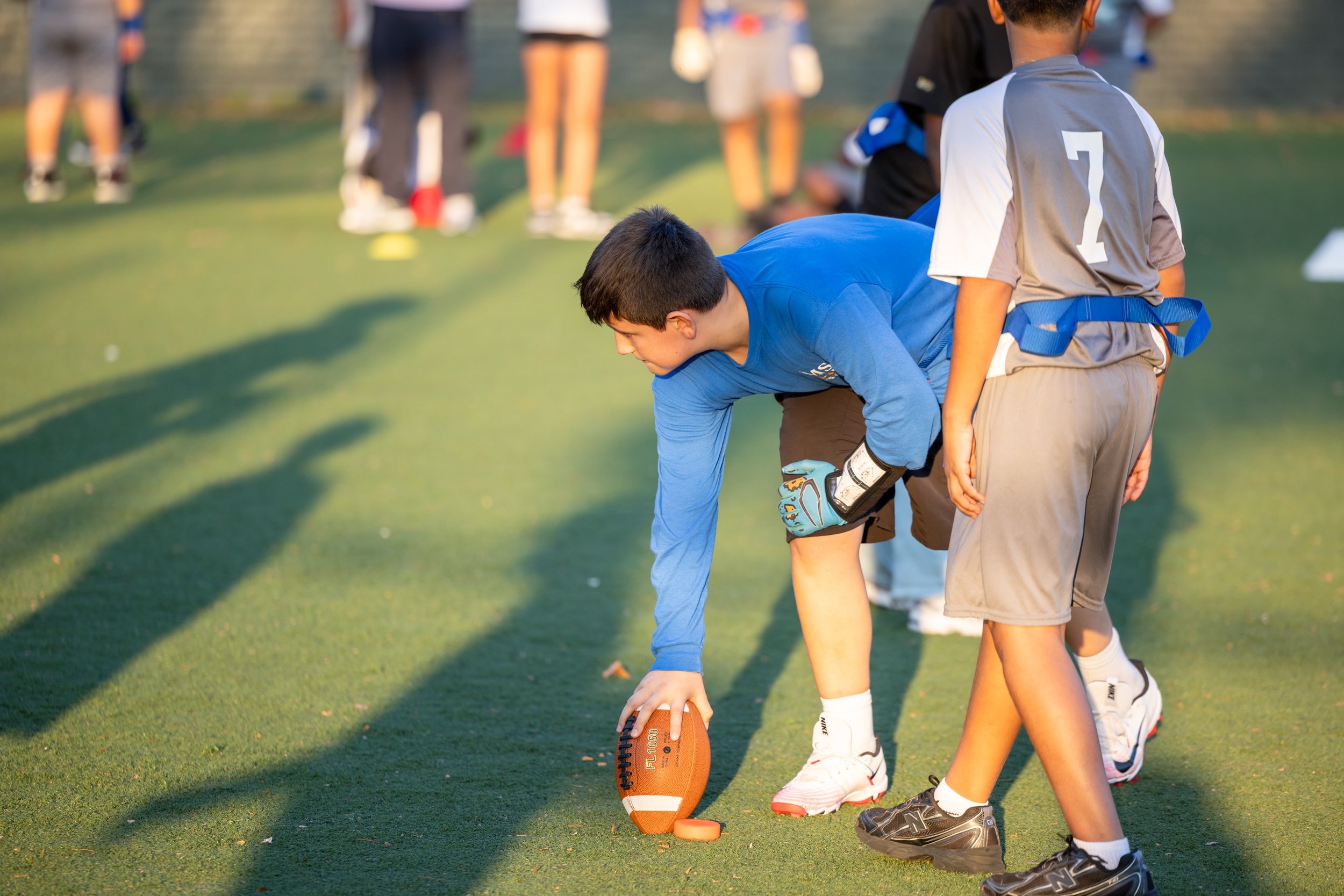 MS 50 flag football team plays