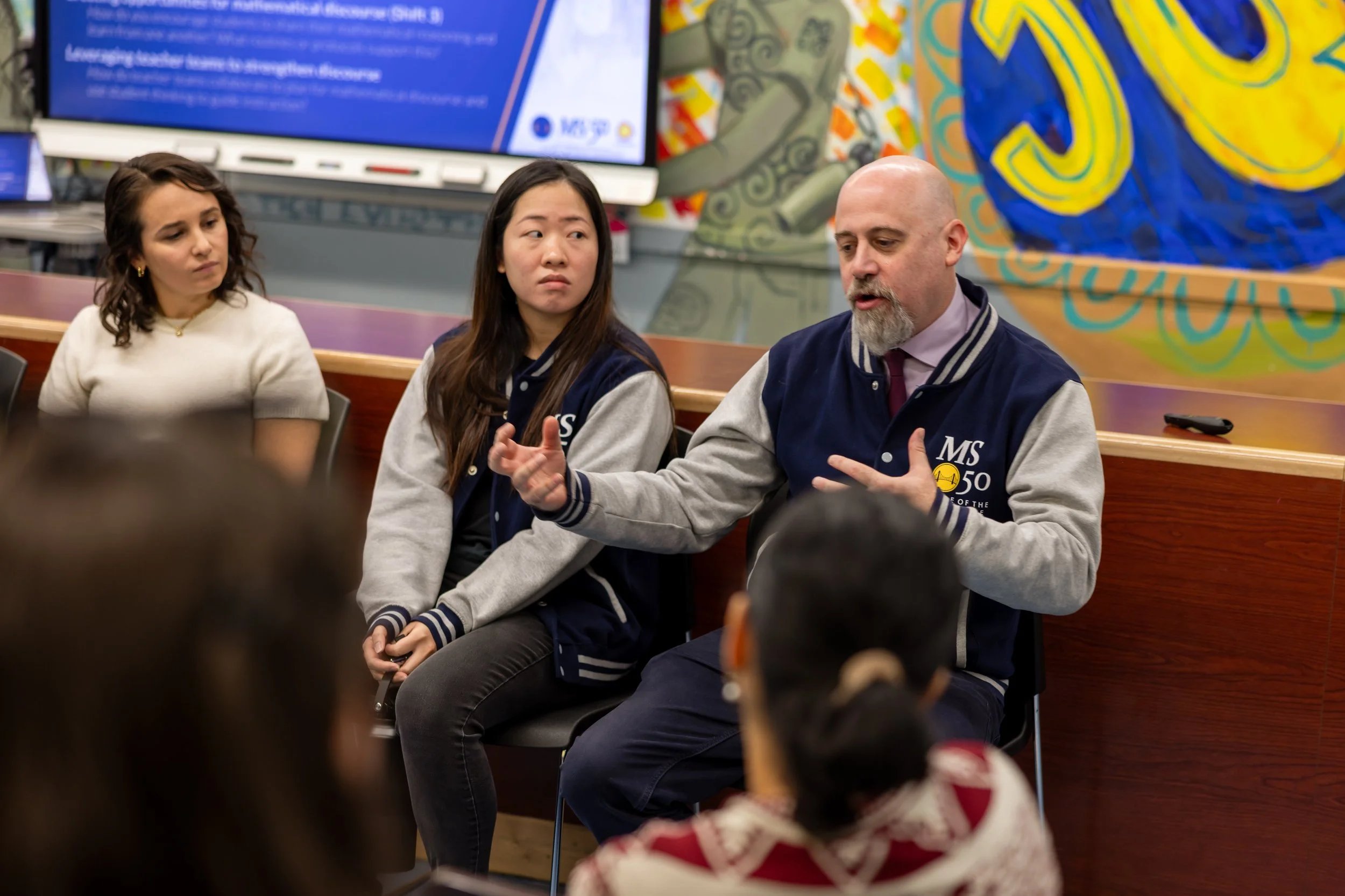 MS 50 students and staff for NYC Solves Math Week