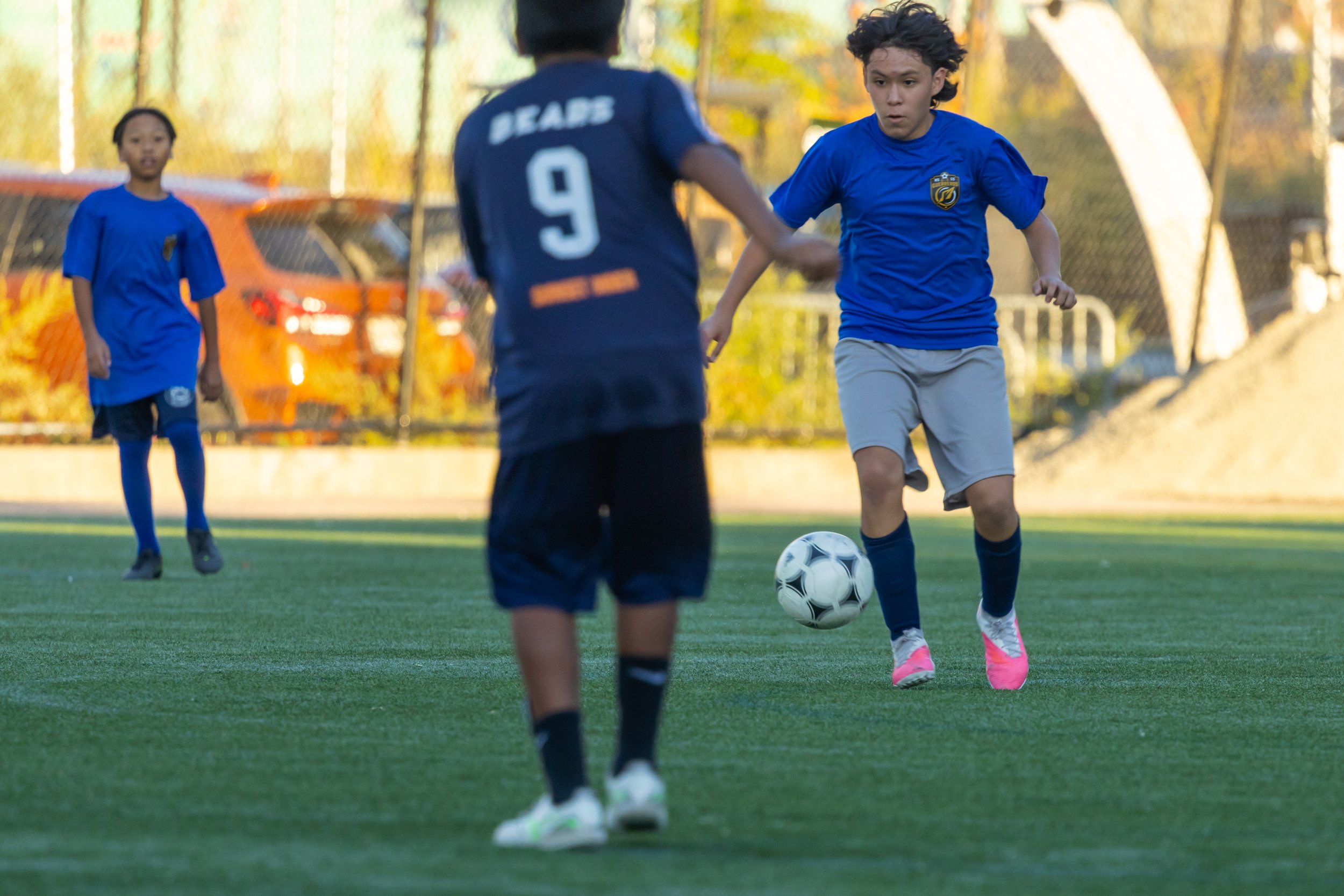 Boys soccer team plays in the fall