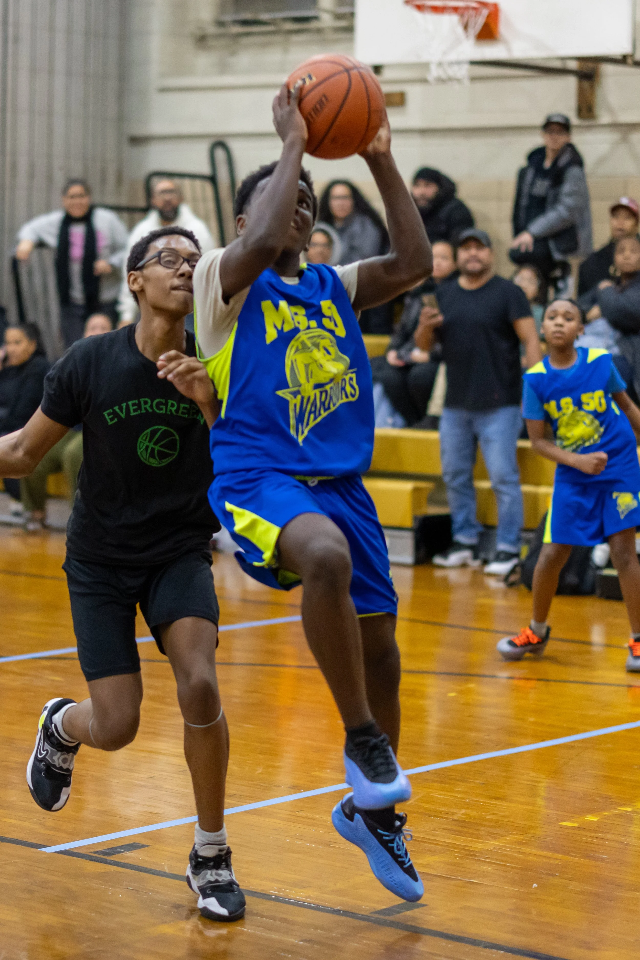 Boys JV Basketball players at MS 50