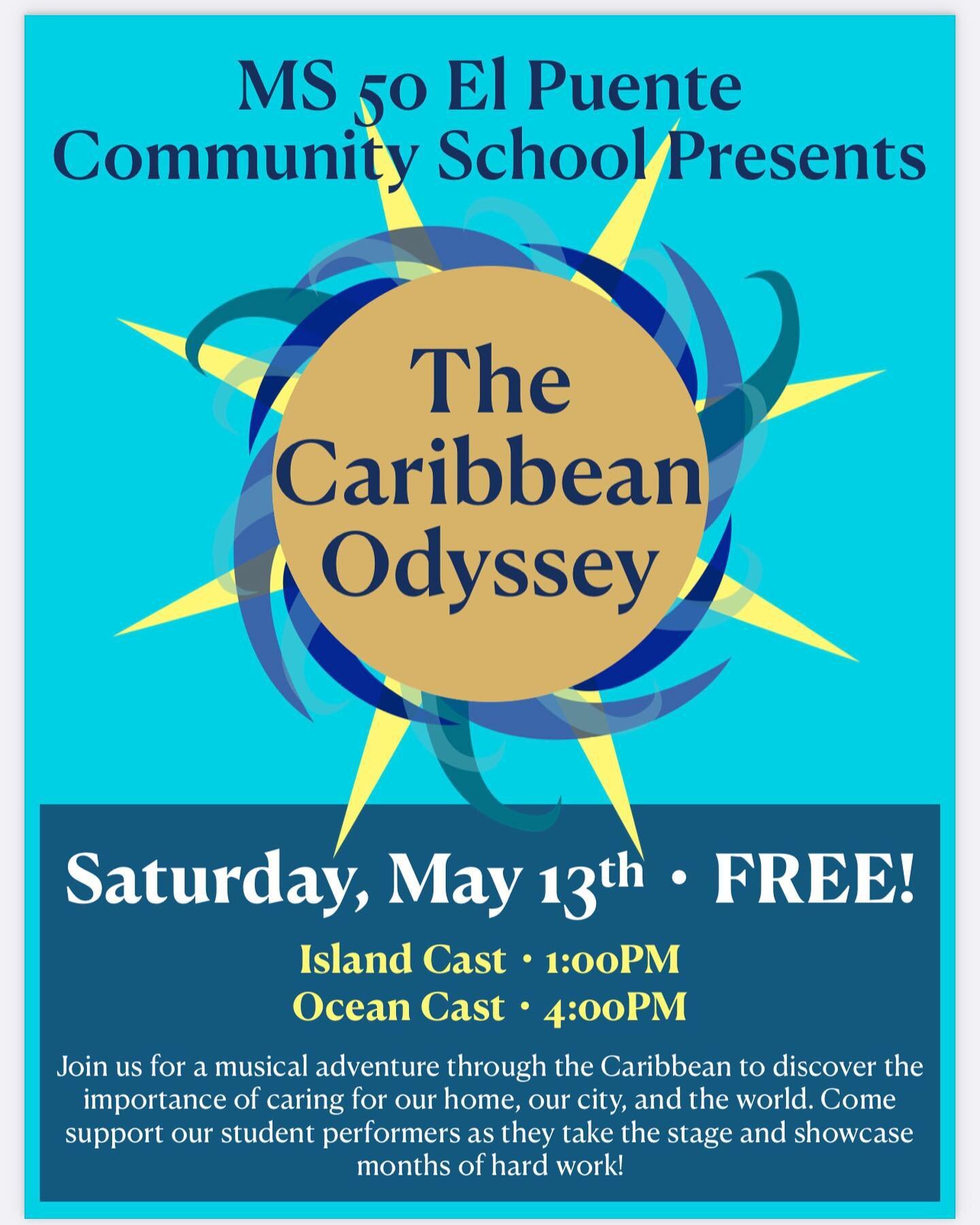 Join us this Saturday May 13th at 1pm or 4pm as our students take us on an adventure and teach us the importance of about environmental justice. It&rsquo;s FREE!