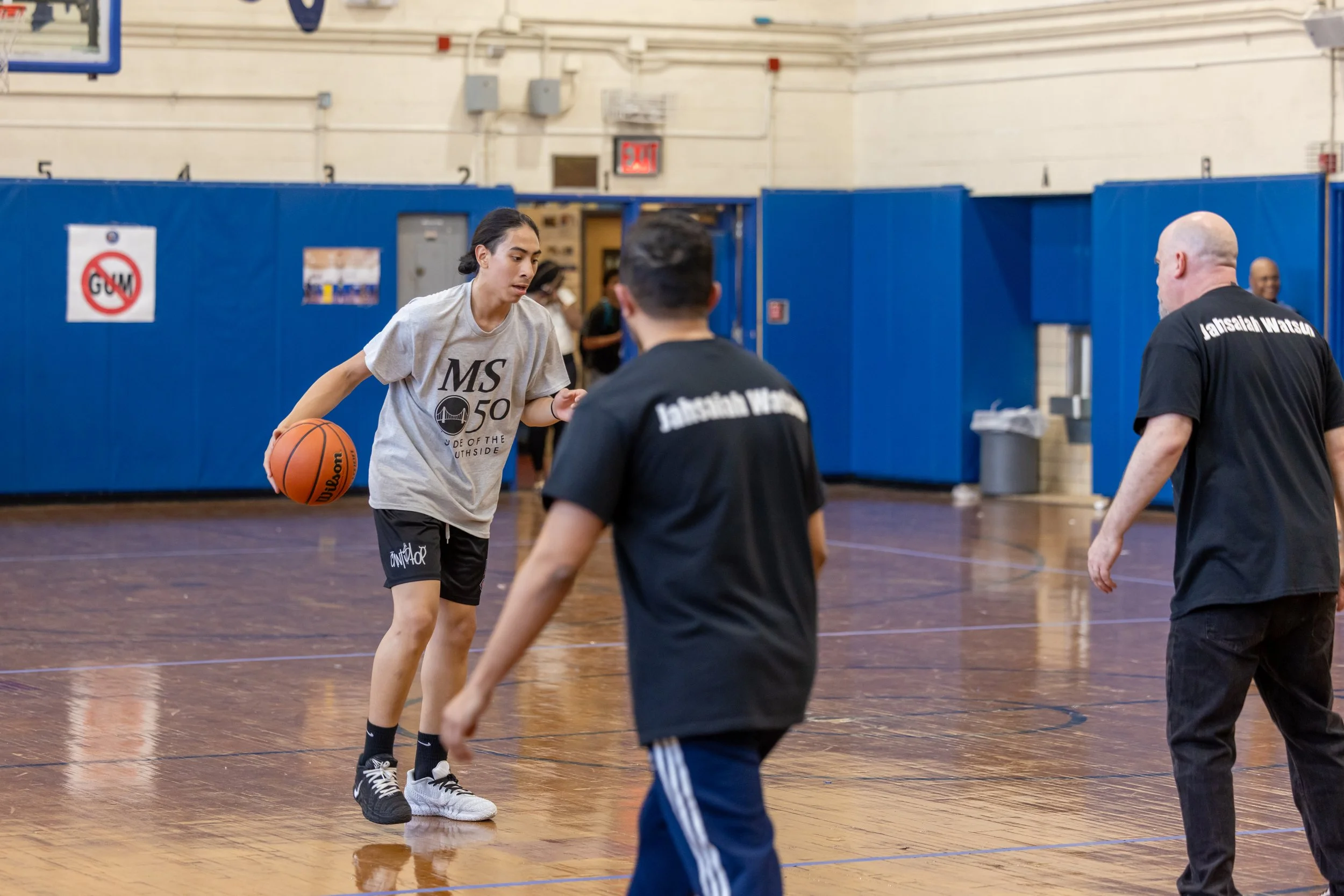 student versus staff basketball game