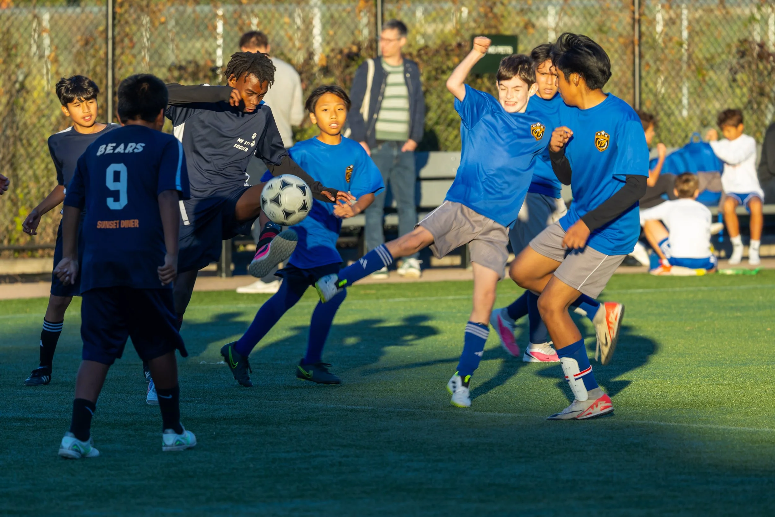 Boys soccer team plays in the fall