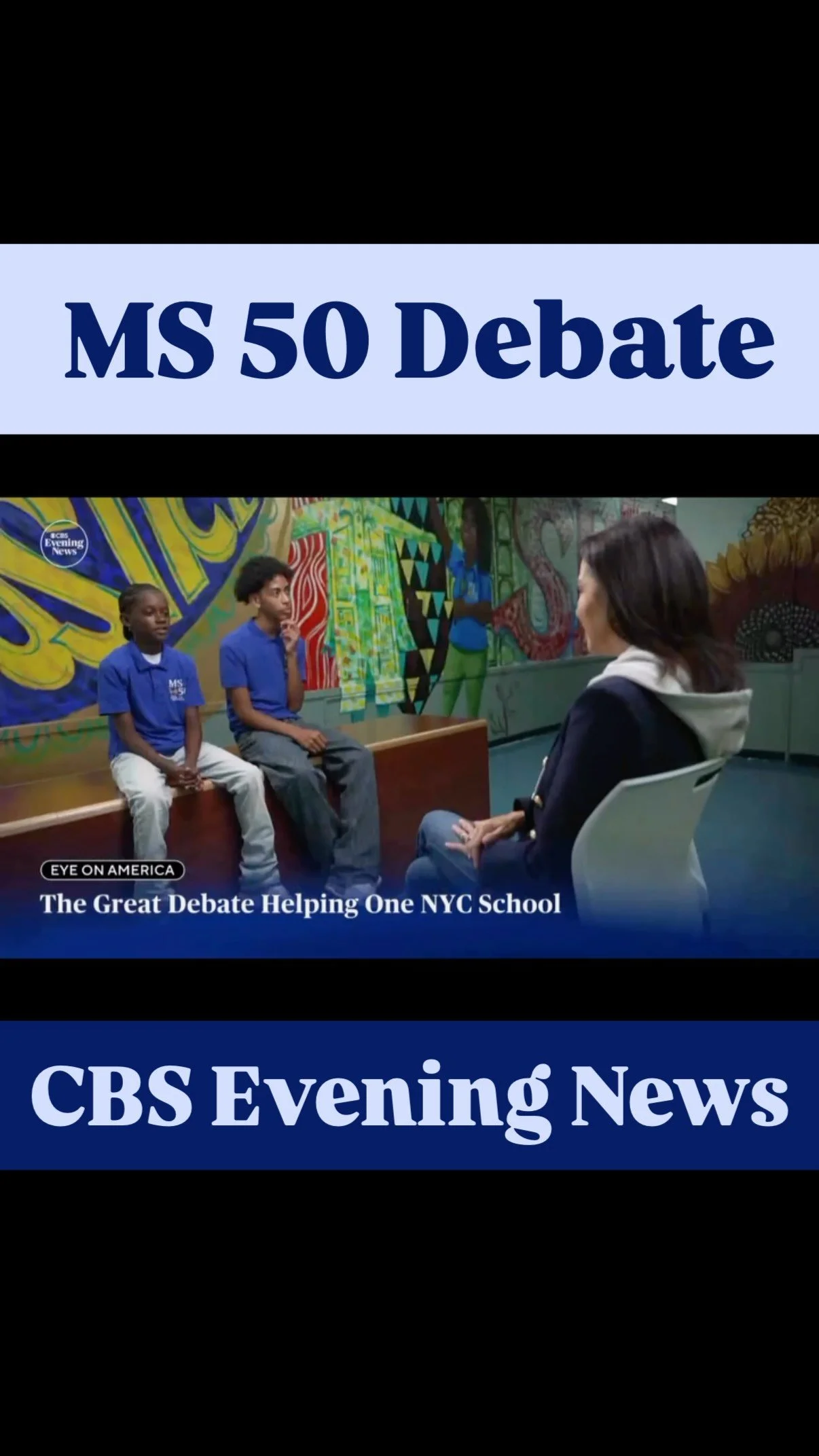 We are endlessly proud of the brilliant students and families that make us the Pride of the Southside. Thank you to @megolivertv and @cbseveningnews for spreading the word about the power of the debate! We believe deeply that not only can debate help