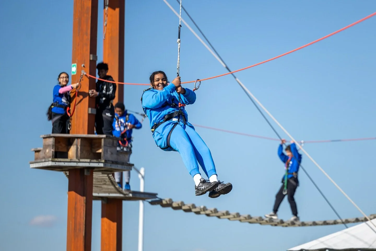 Friday we took our 8th Graders on a team building trip to WildPlay Jones Beach for a high ropes and zip lining course! We are so proud of our students who faces their fears and challenged themselves to reach higher than they thought possible! Check o