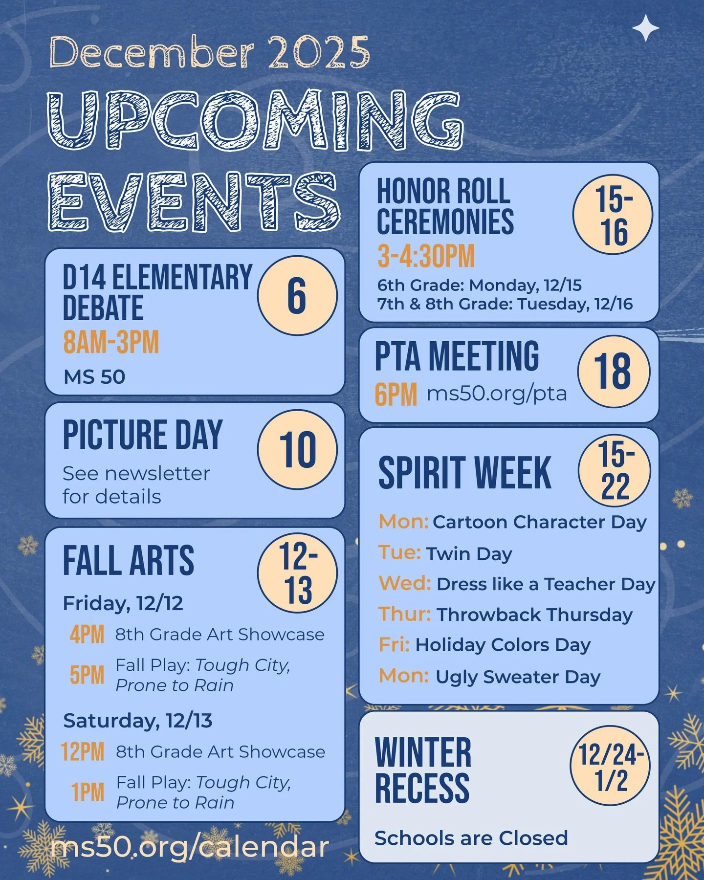 Coming this month at MS 50! Check the second slide for home basketball games!