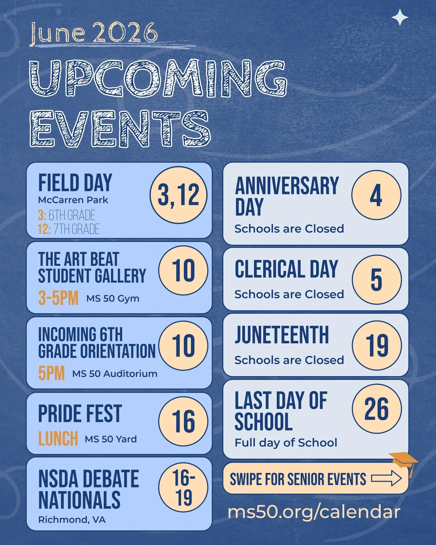 The last month of the school year starts tomorrow! Mark your calendars with these important events