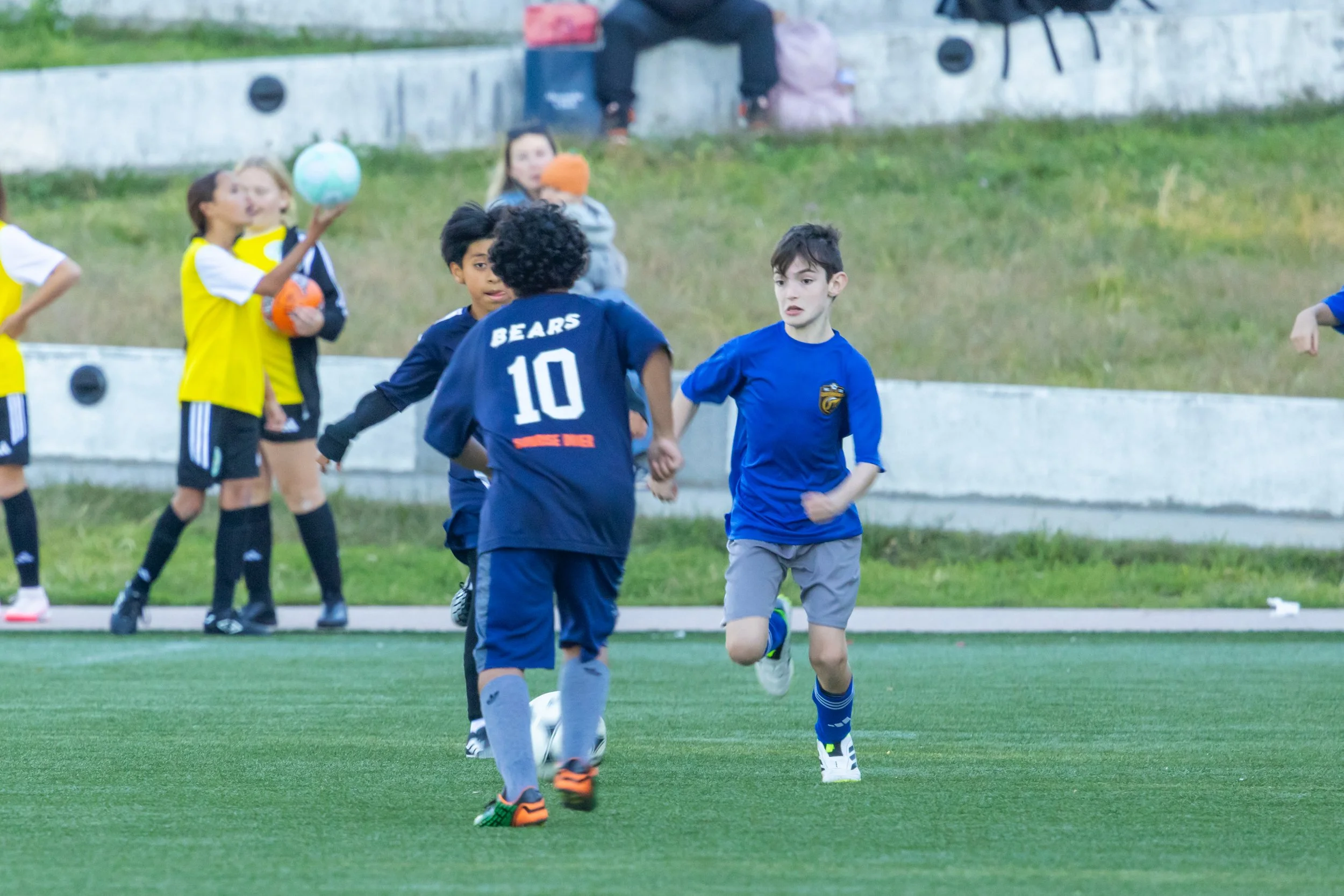 Boys soccer team plays in the fall