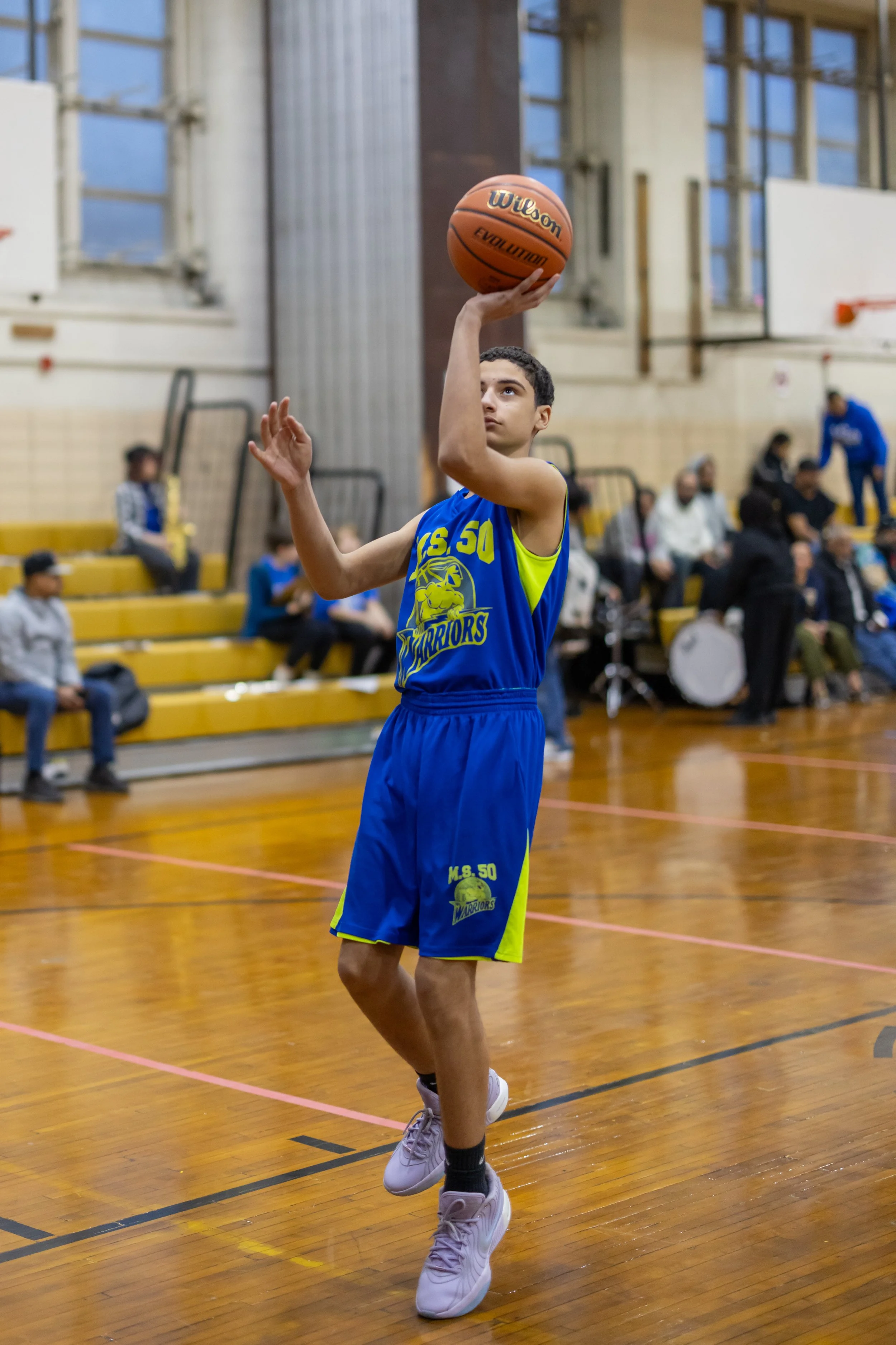 Boys JV Basketball players at MS 50