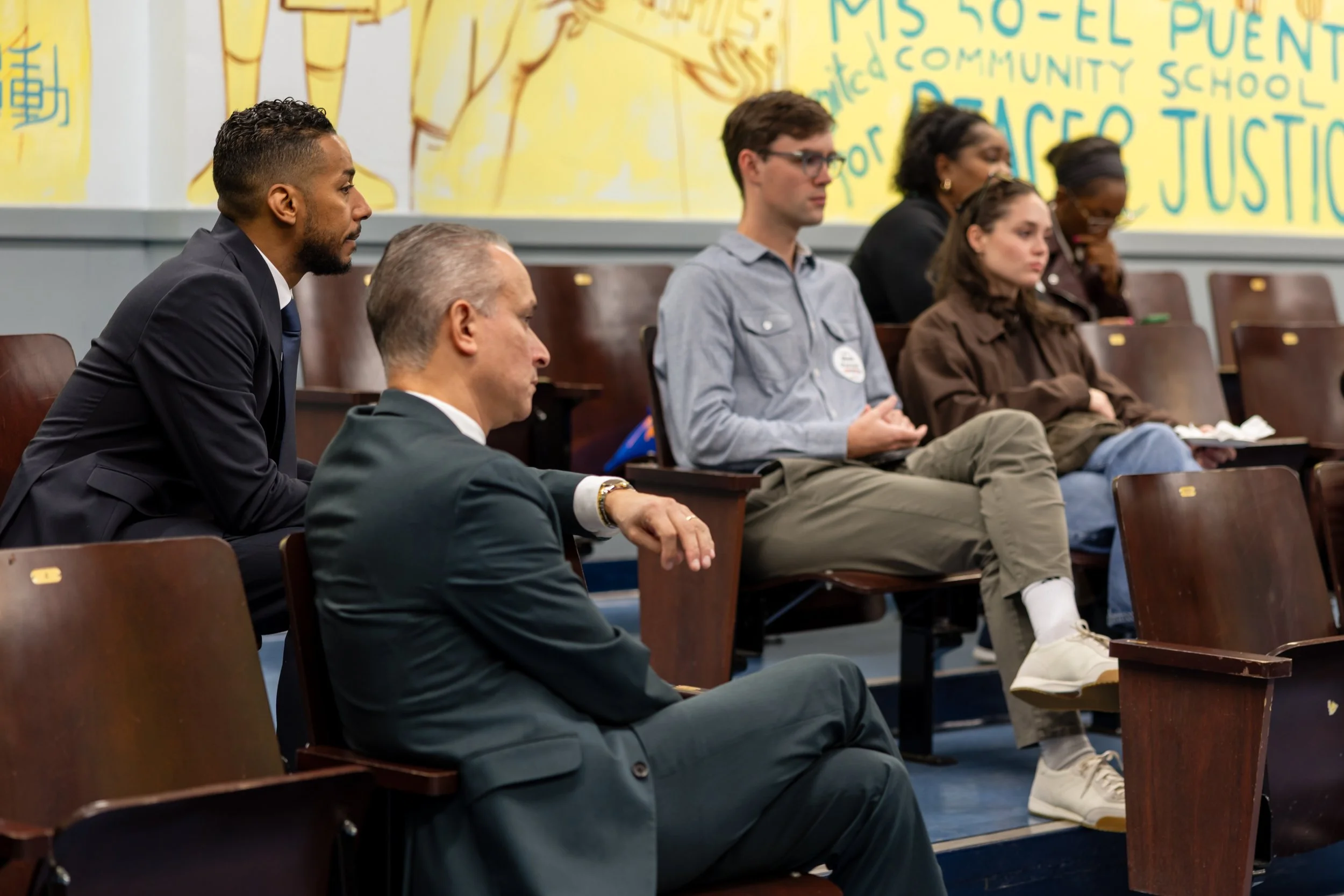 MS 50 students and staff for NYC Solves Math Week