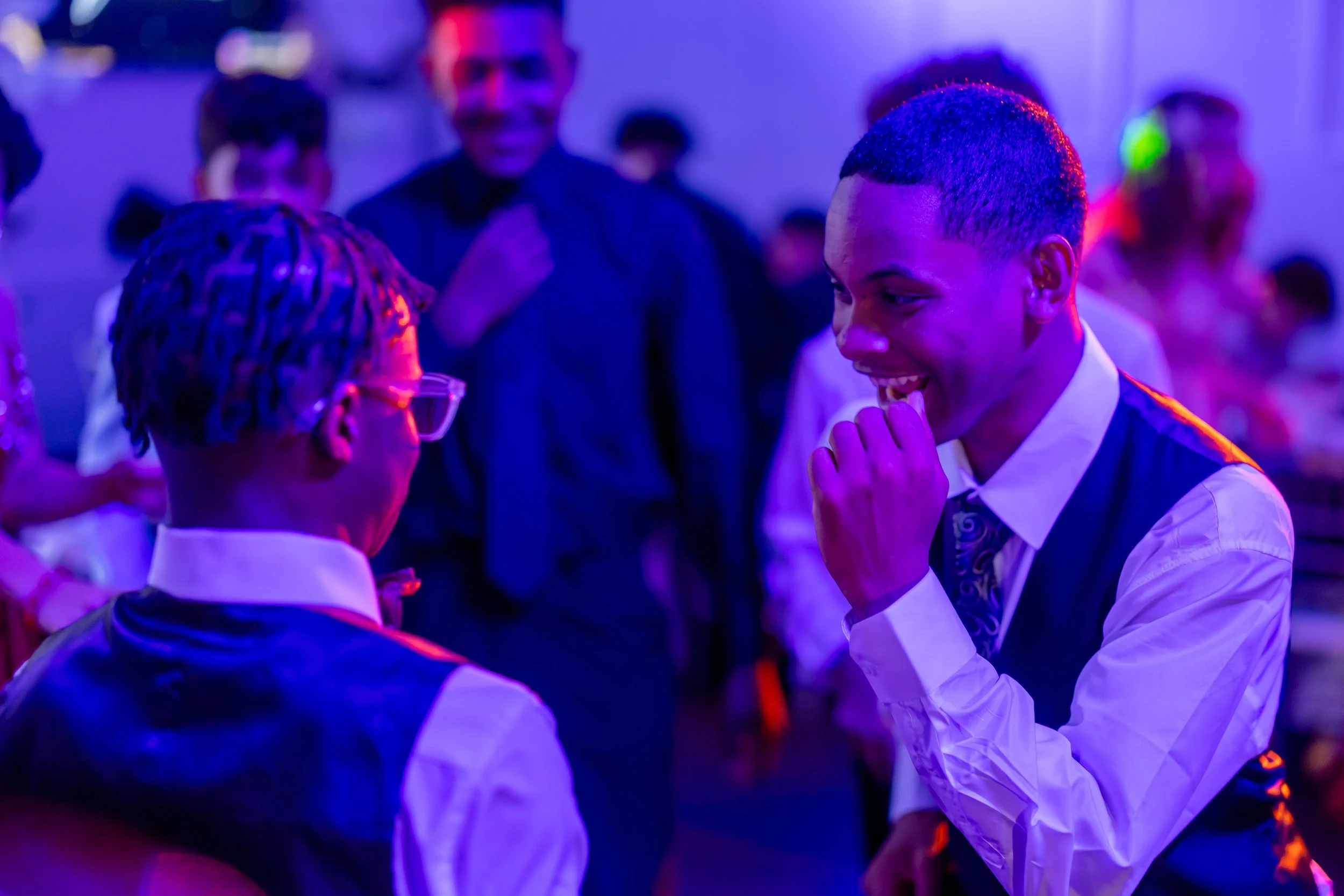 Students dance and celebrate at prom