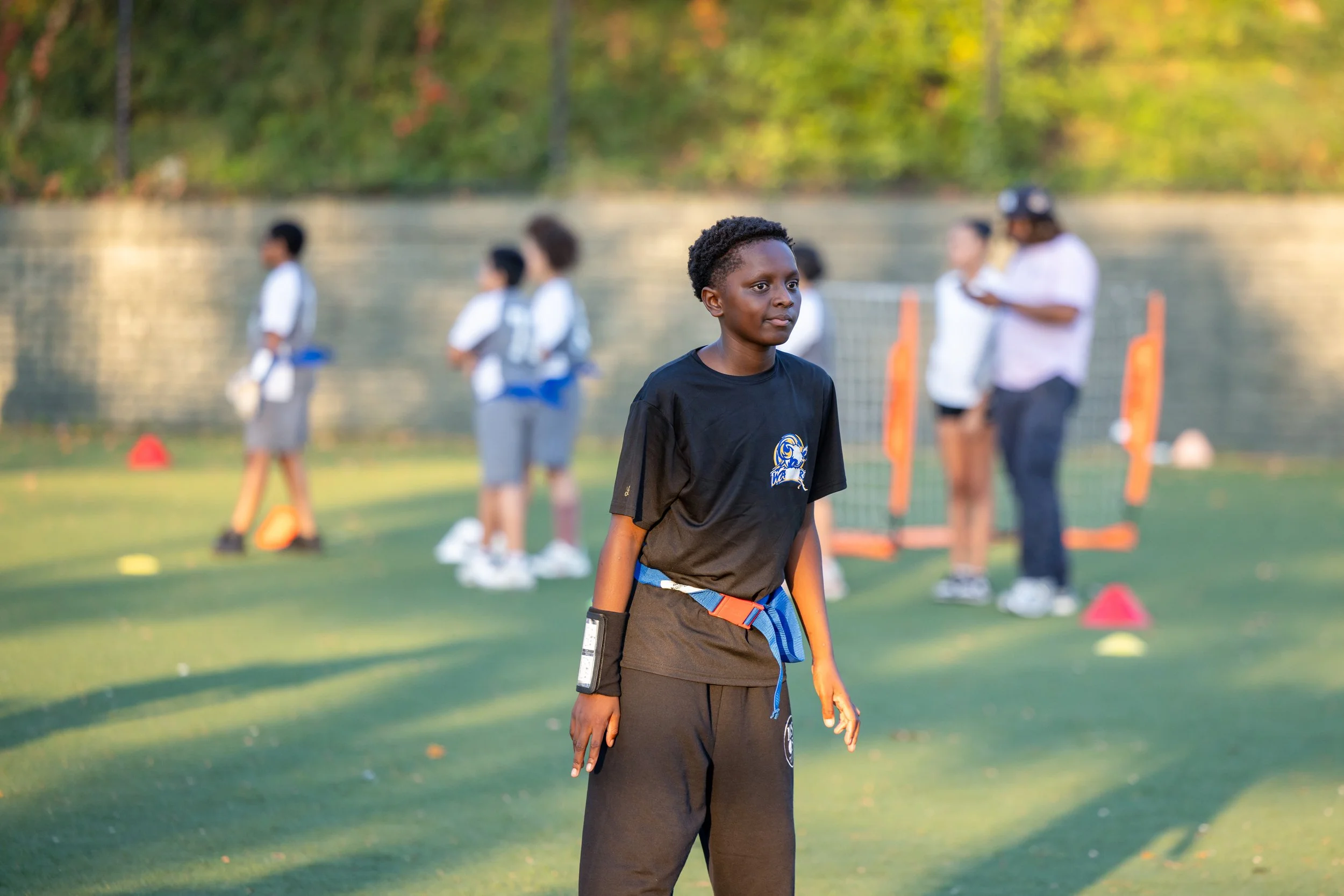 MS 50 flag football team plays