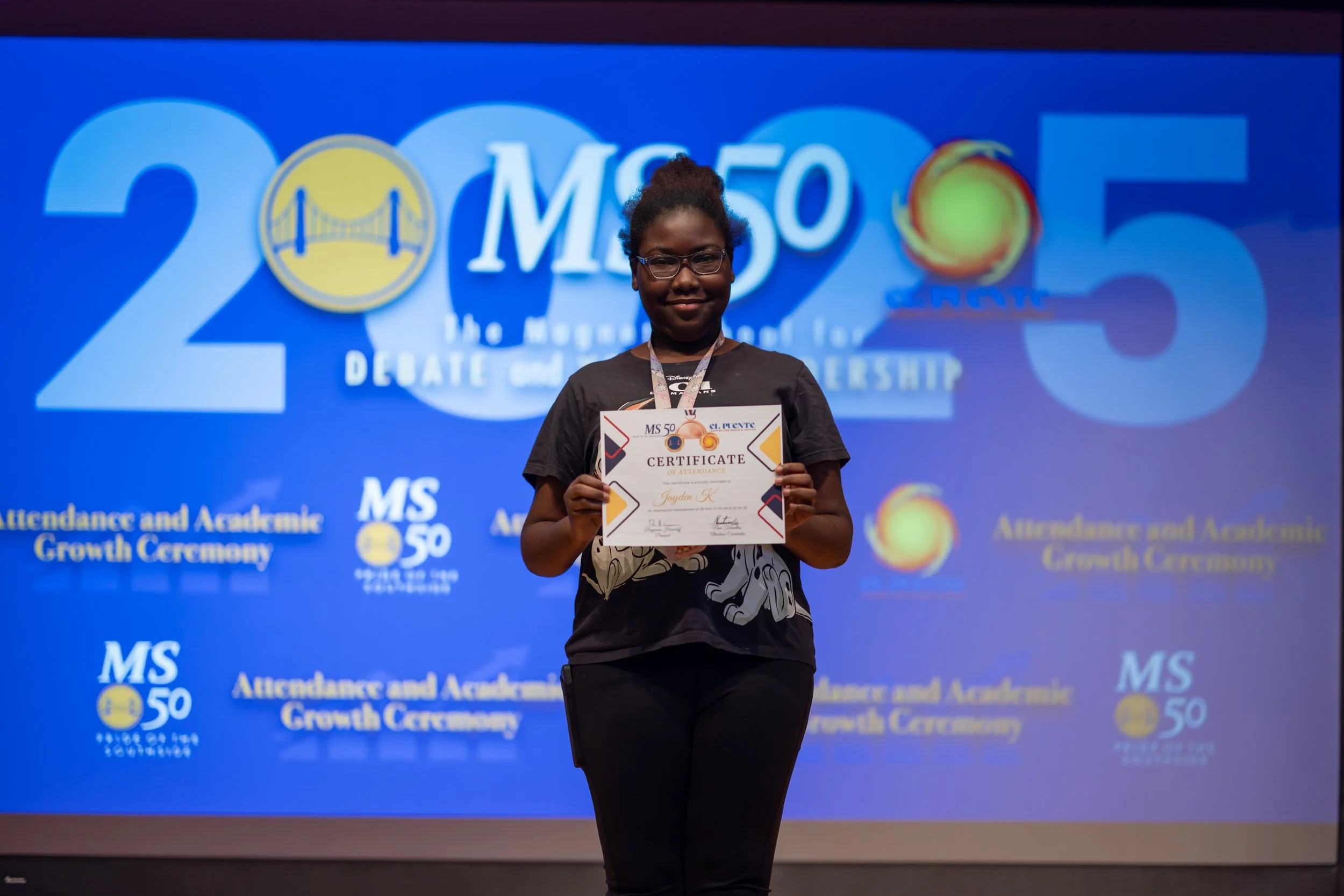 Student honoree posing