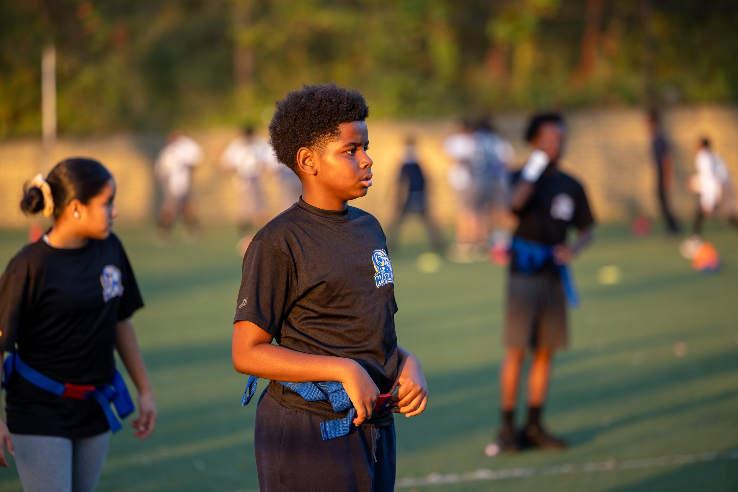 MS 50 flag football team plays