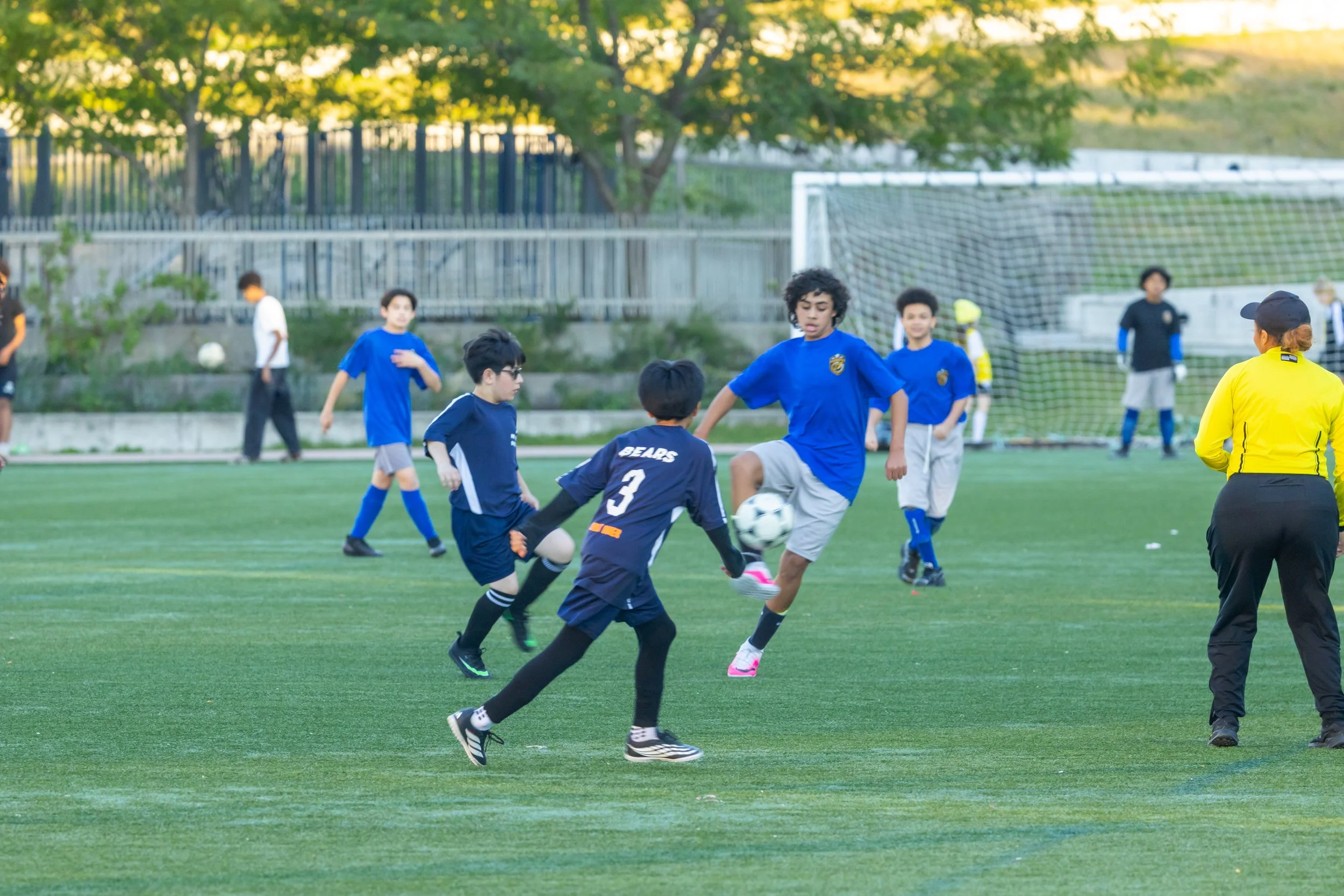 Boys soccer team plays in the fall