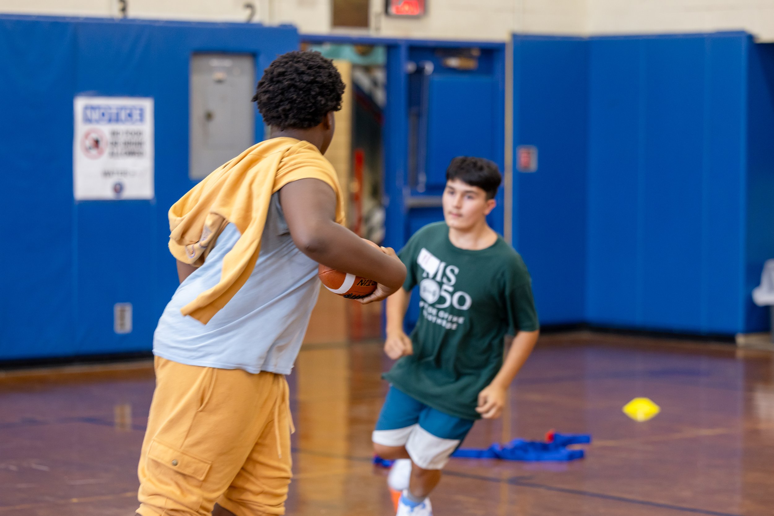 Middle school flag football tryouts