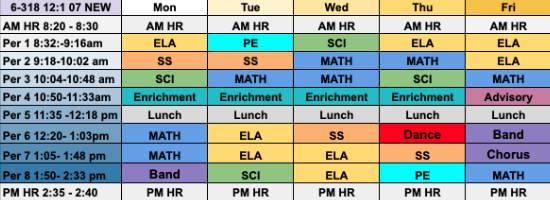 Class 318 Schedule