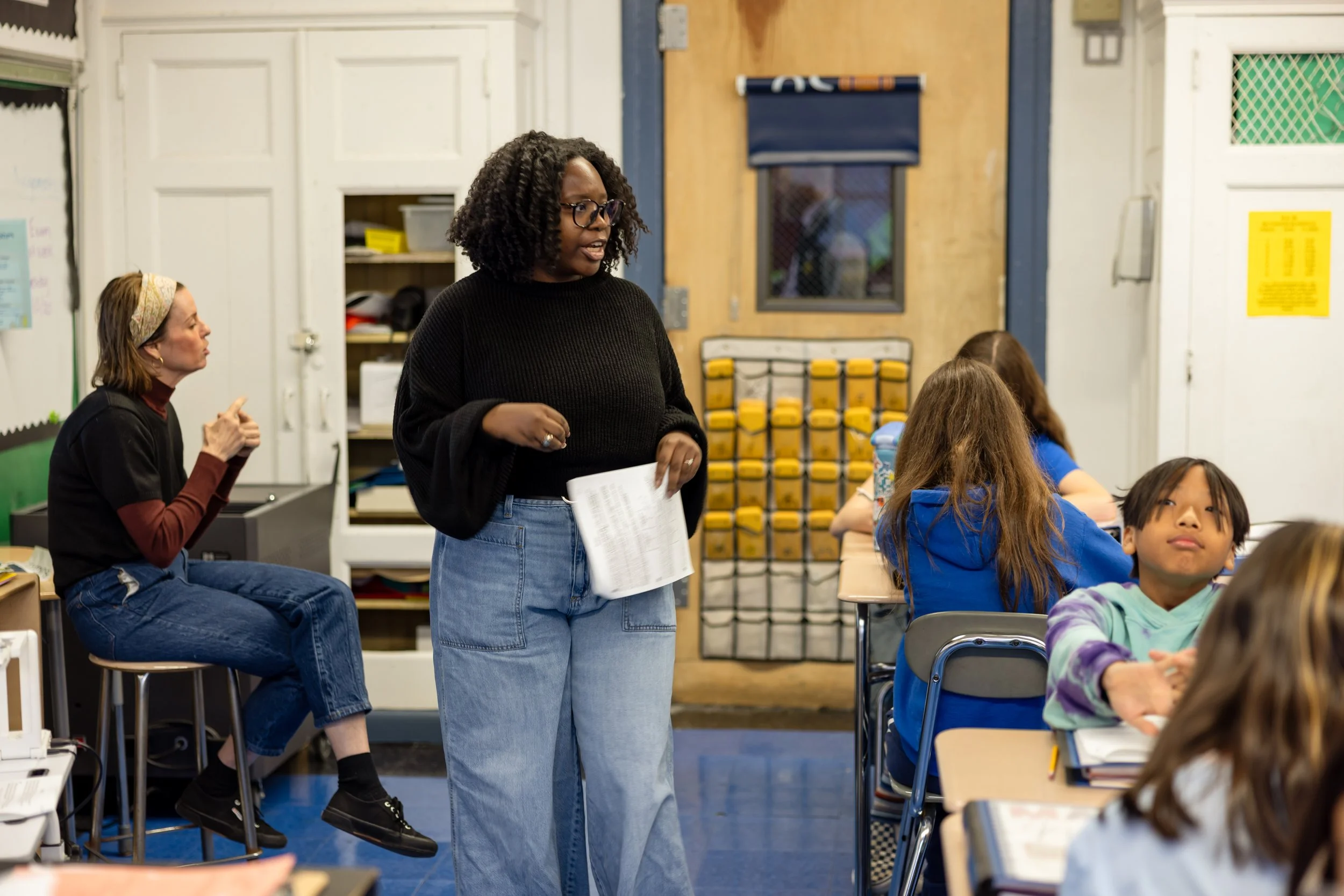 MS 50 students and staff for NYC Solves Math Week