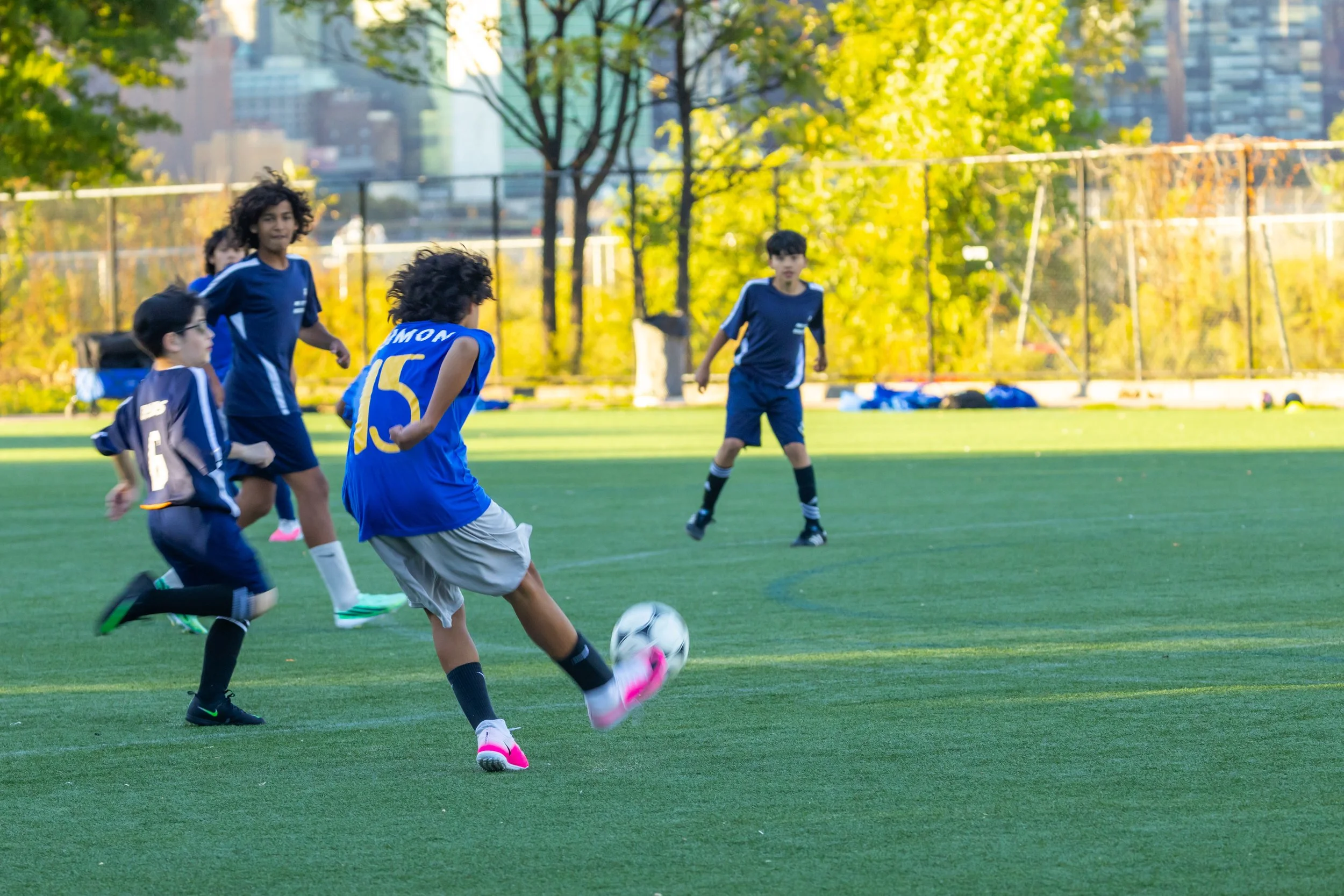 Boys soccer team plays in the fall