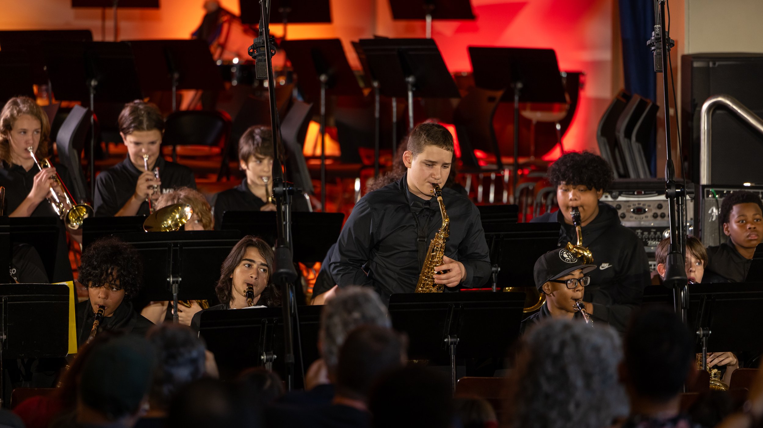 MS 50 Bands perform