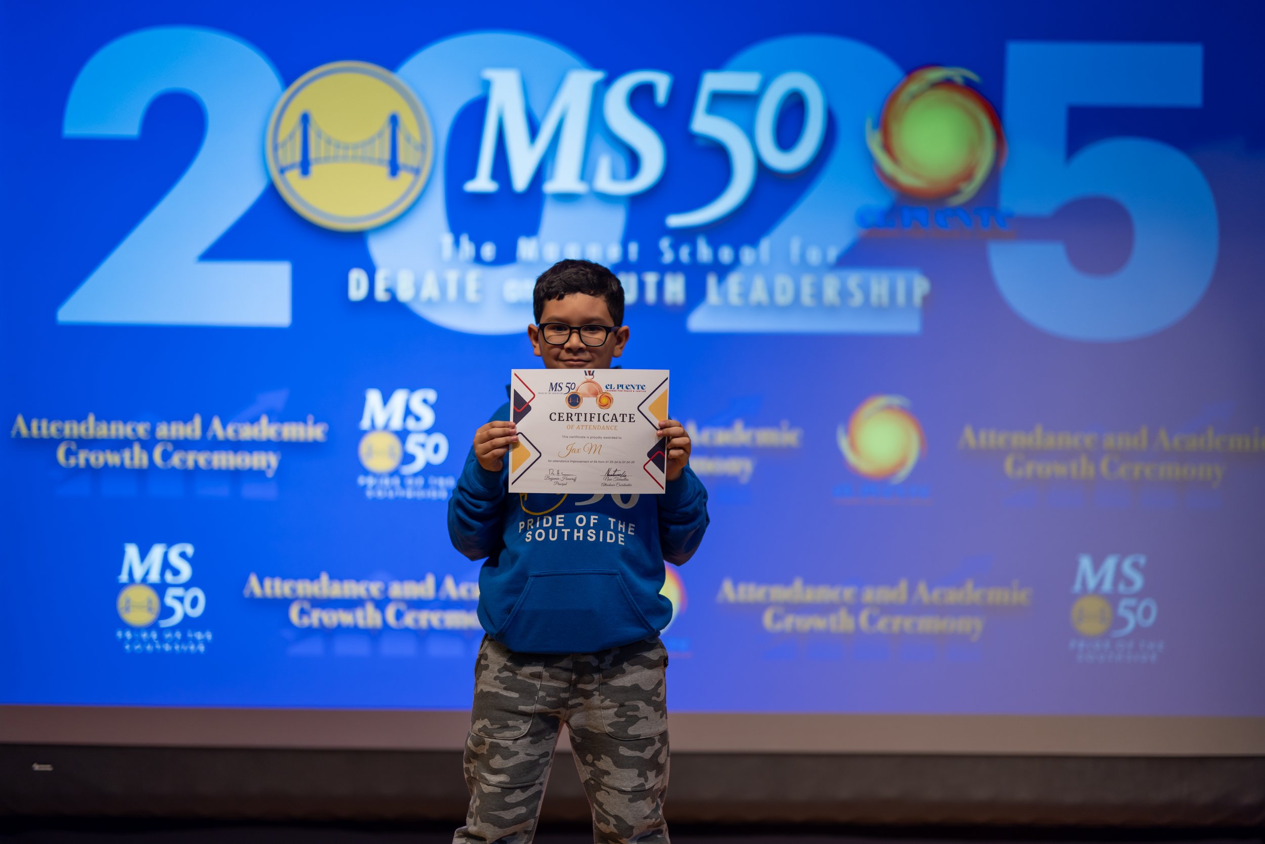 Student honoree posing