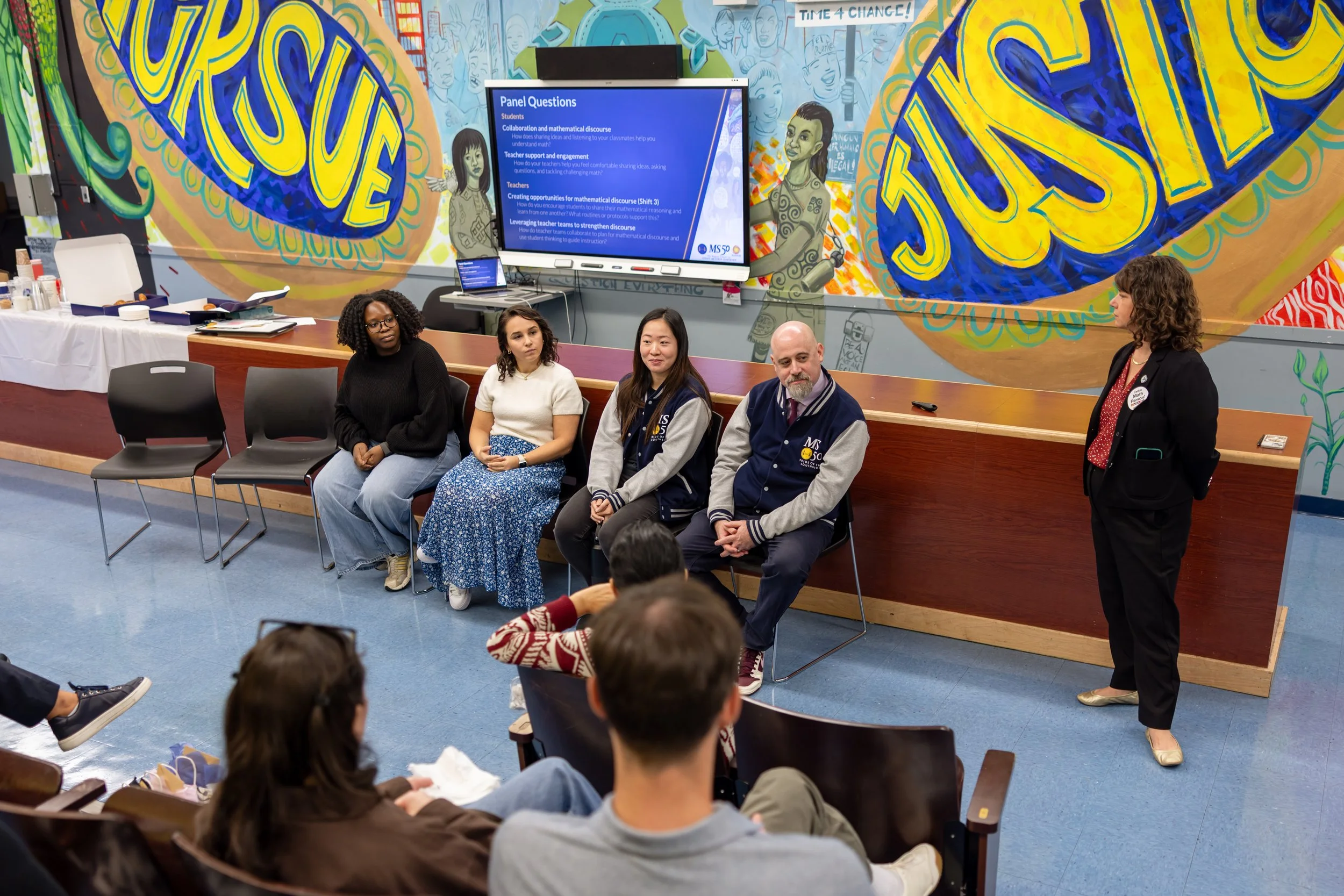 MS 50 students and staff for NYC Solves Math Week