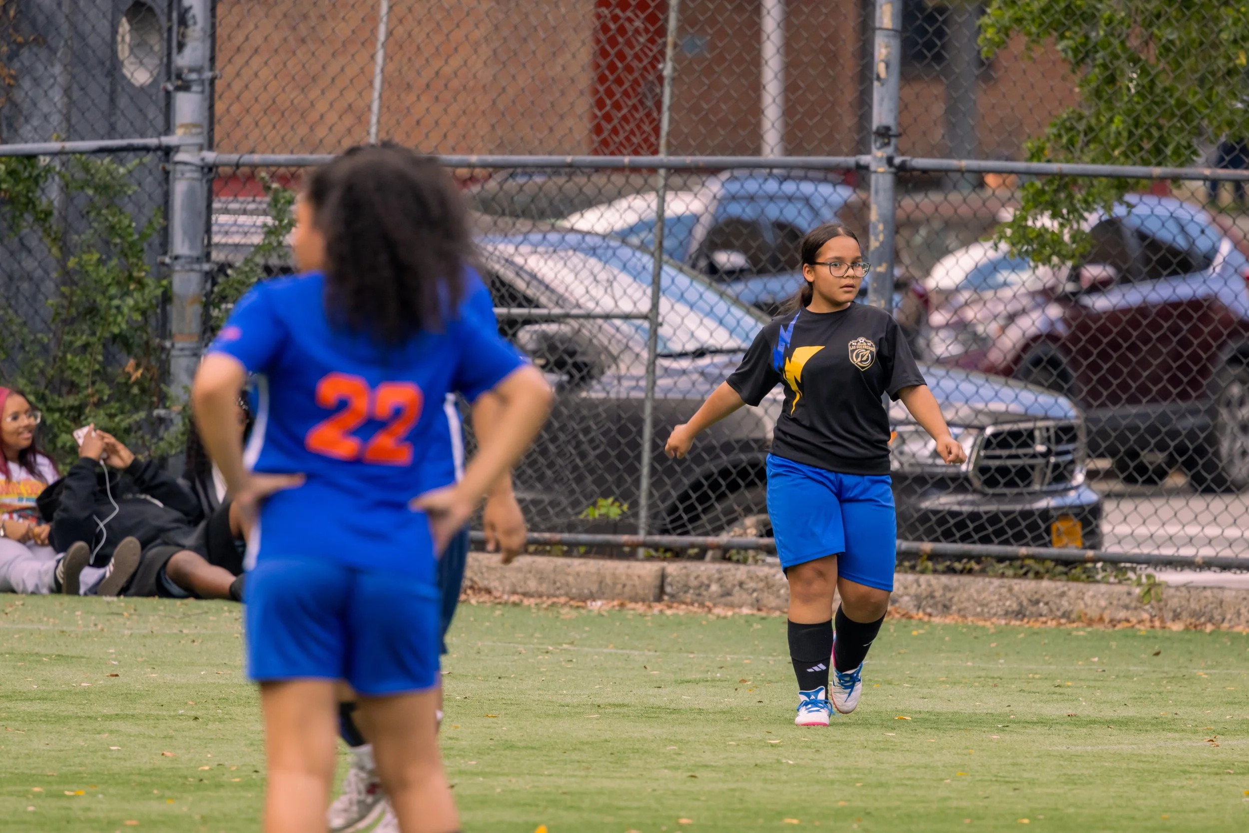 Girls soccer team plays in the fall