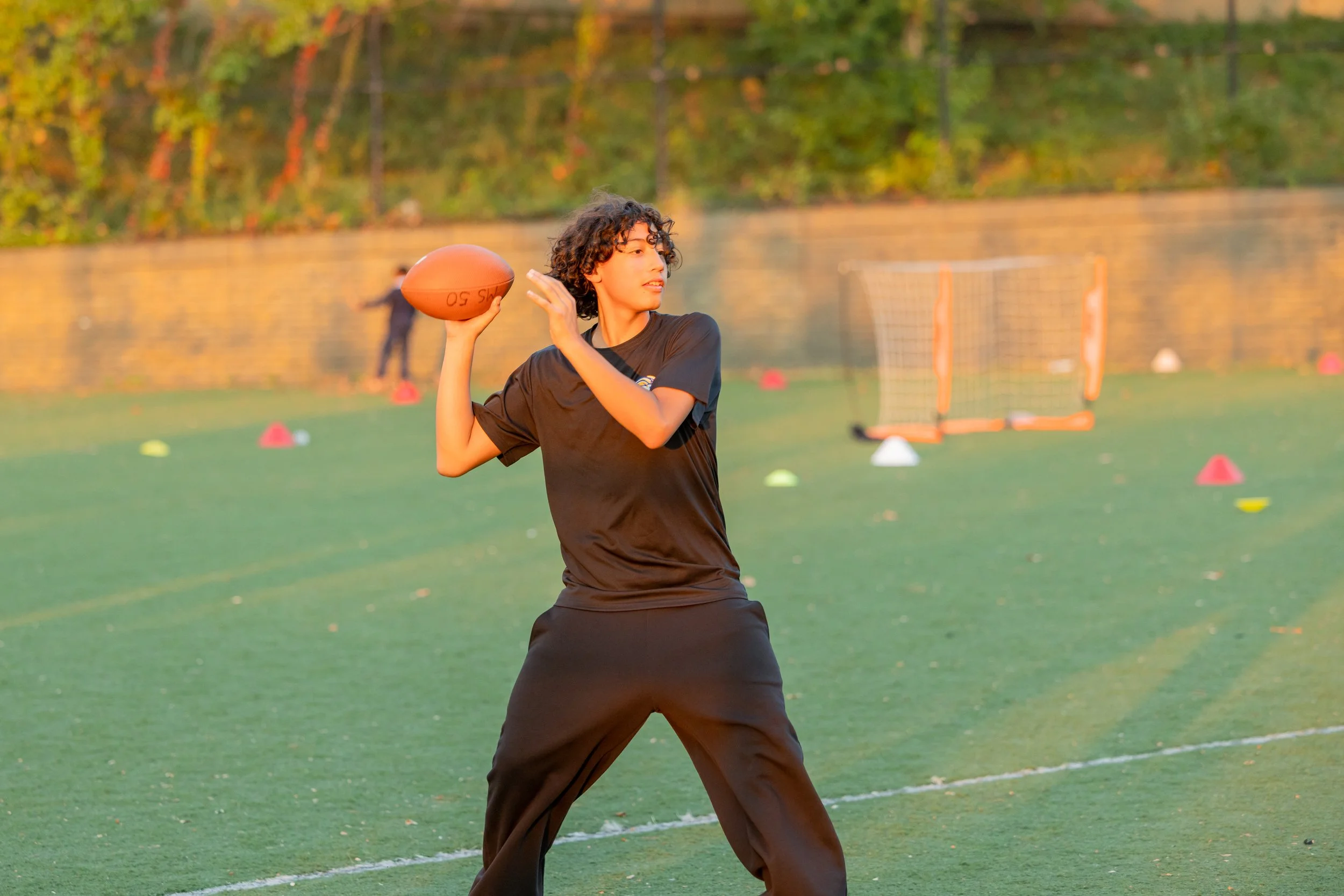 MS 50 flag football team plays