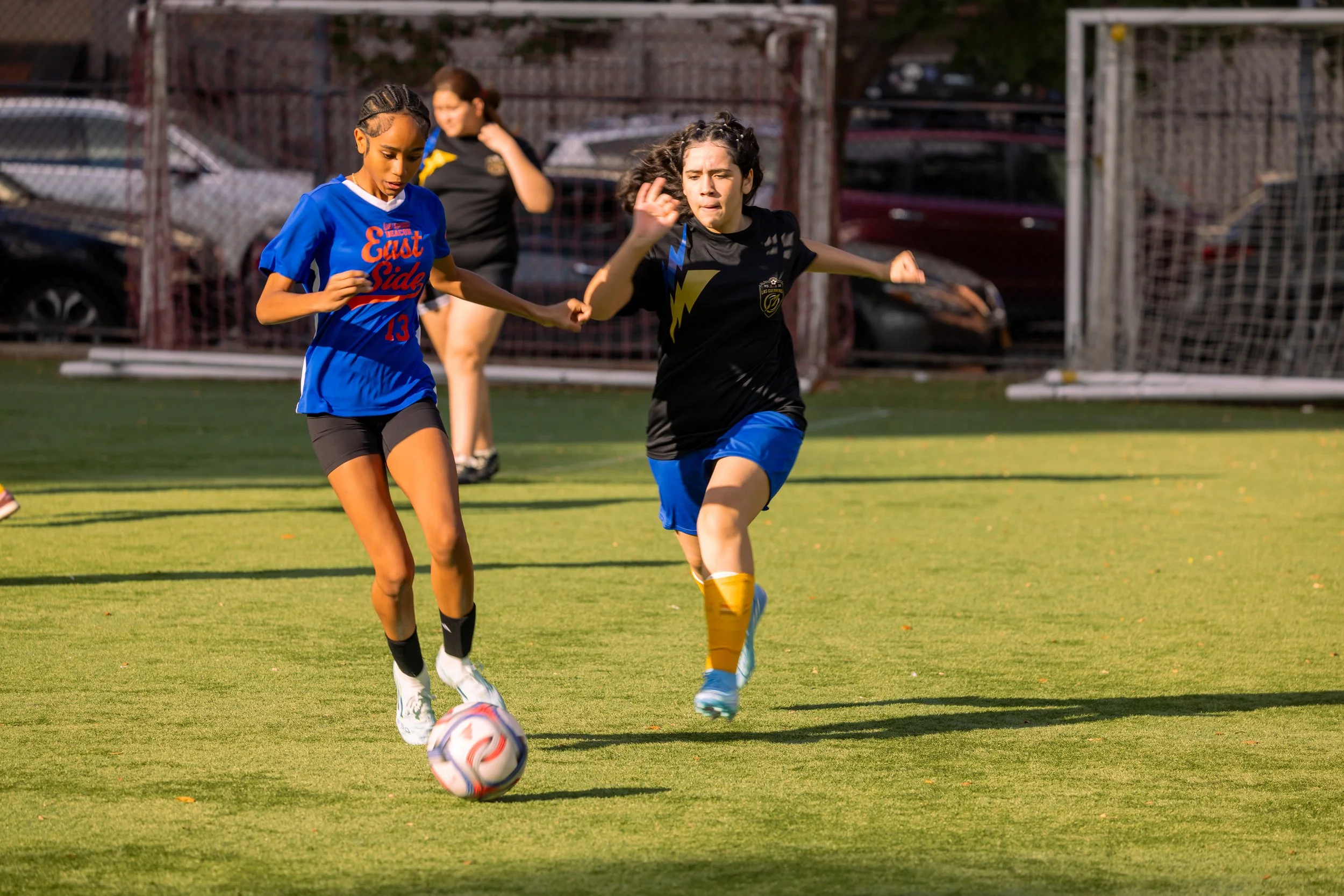 Girls soccer team plays in the fall