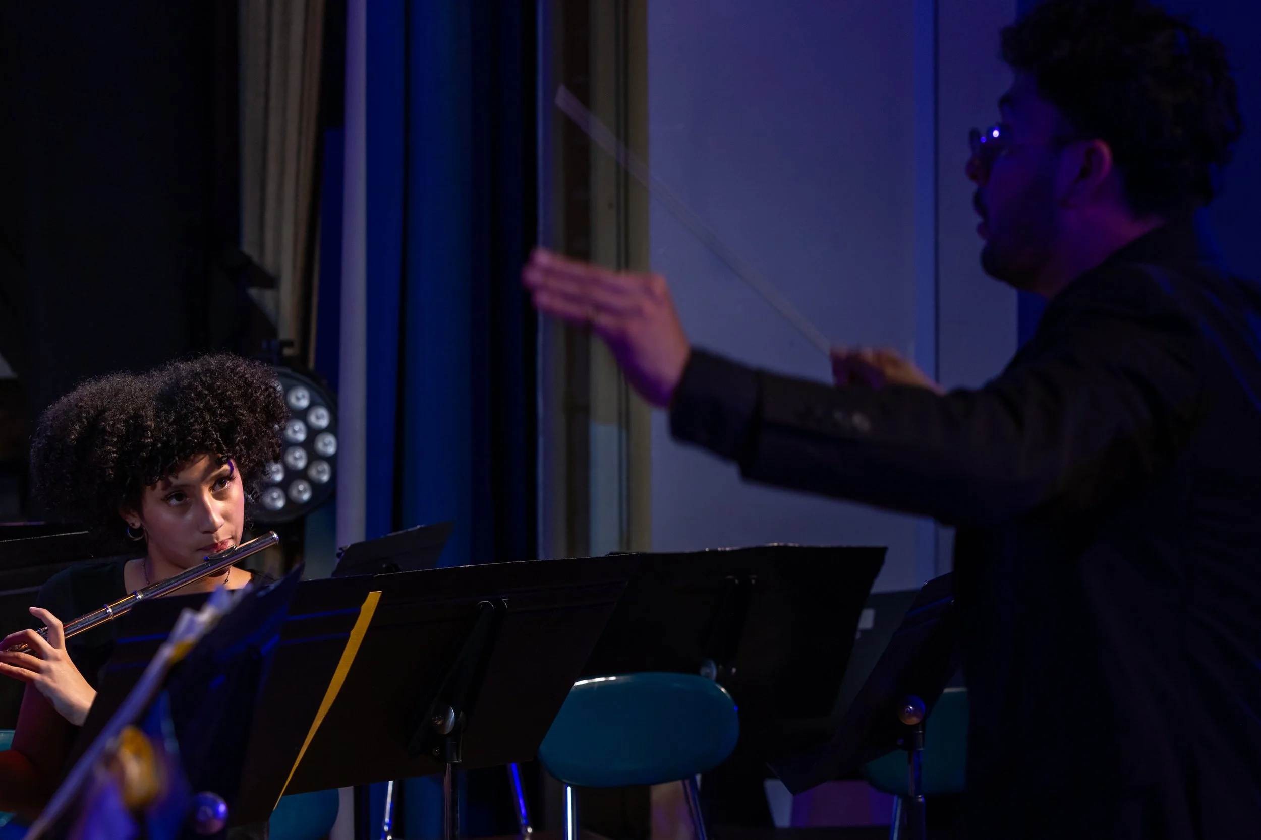 middle school students perform in band concert