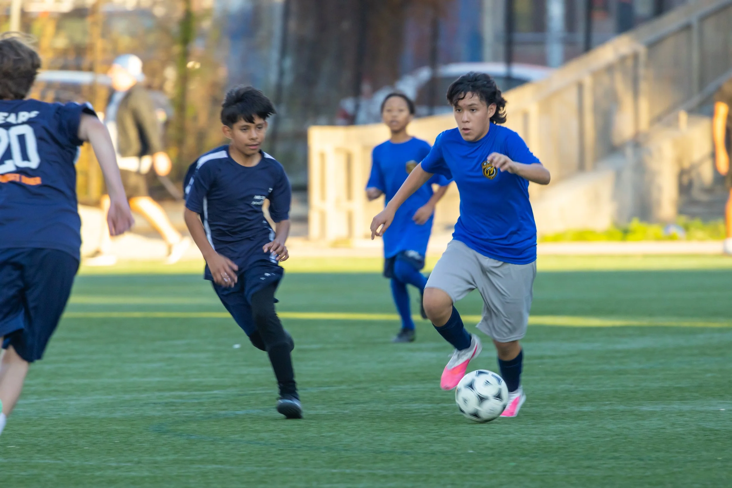 Boys soccer team plays in the fall