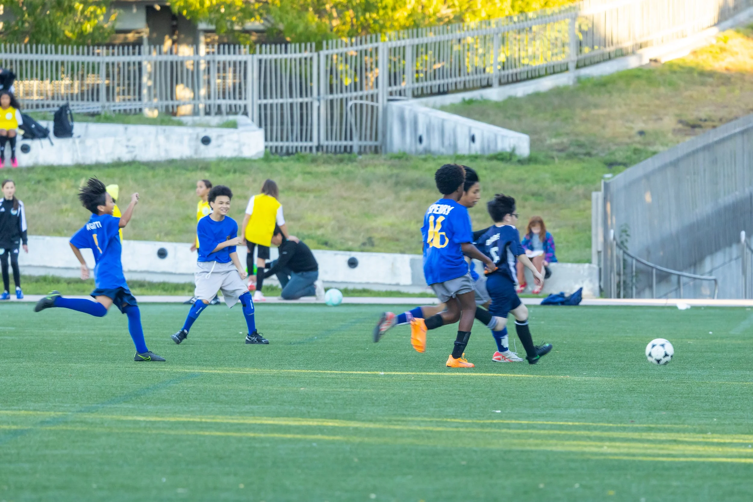 Boys soccer team plays in the fall