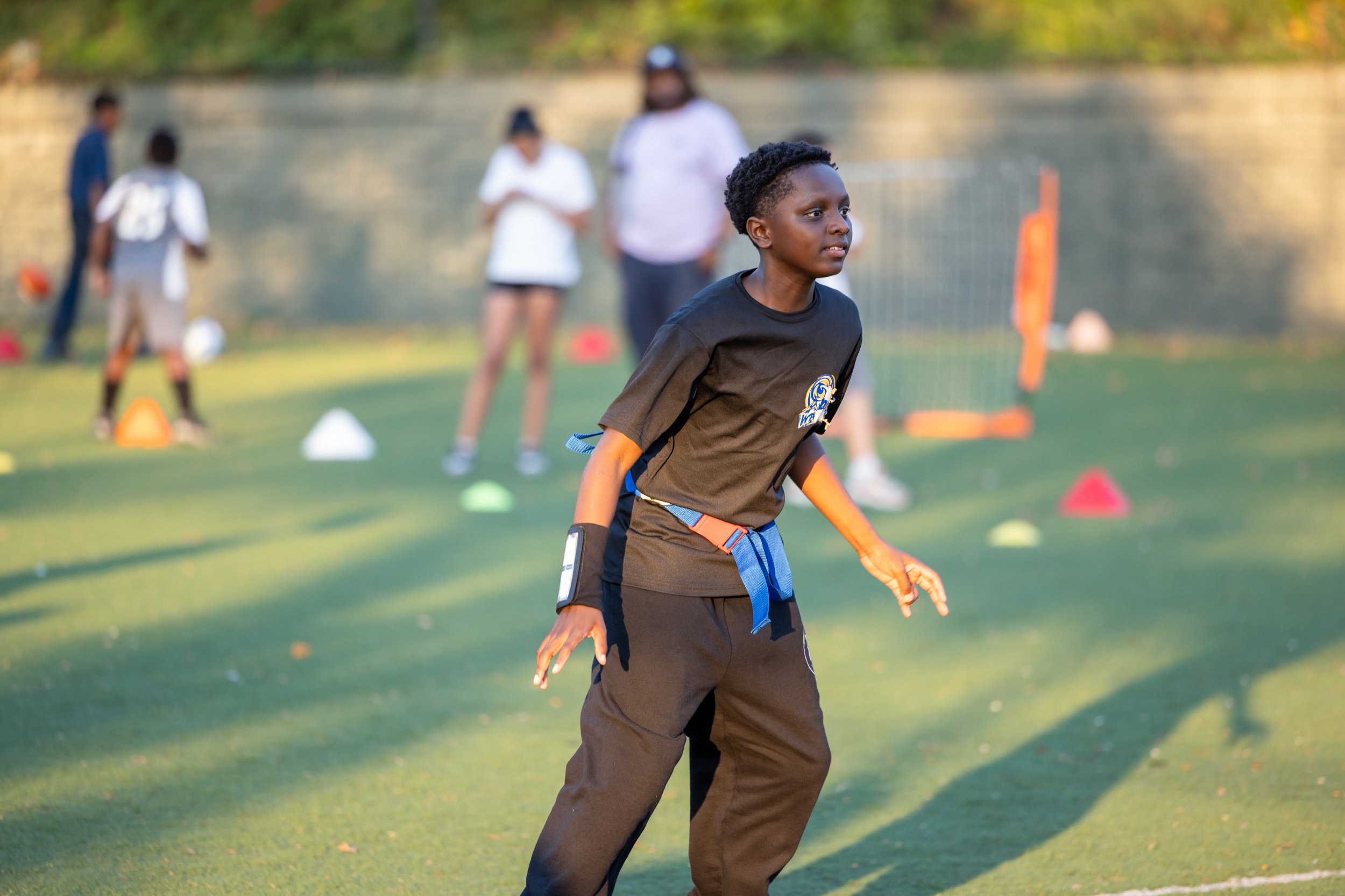 MS 50 flag football team plays
