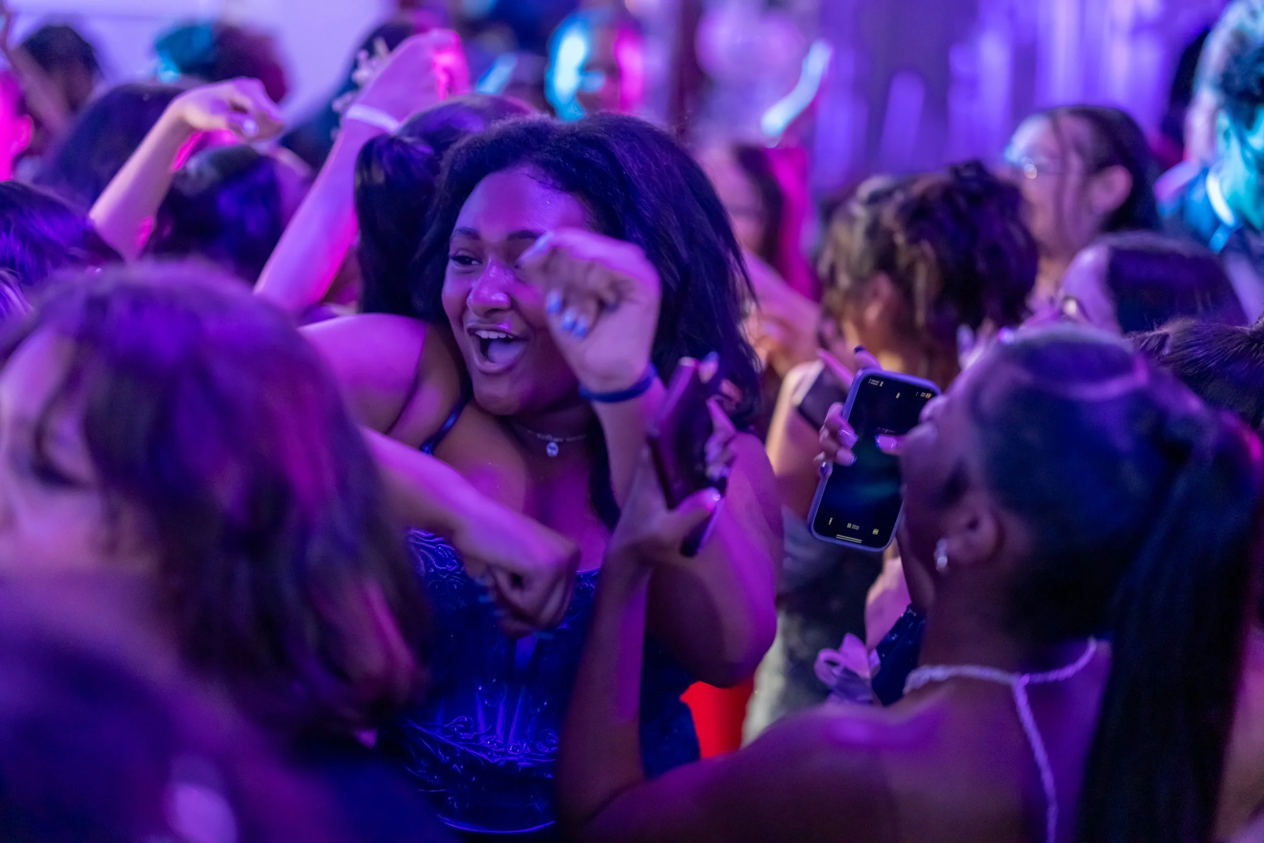 students dance at prom