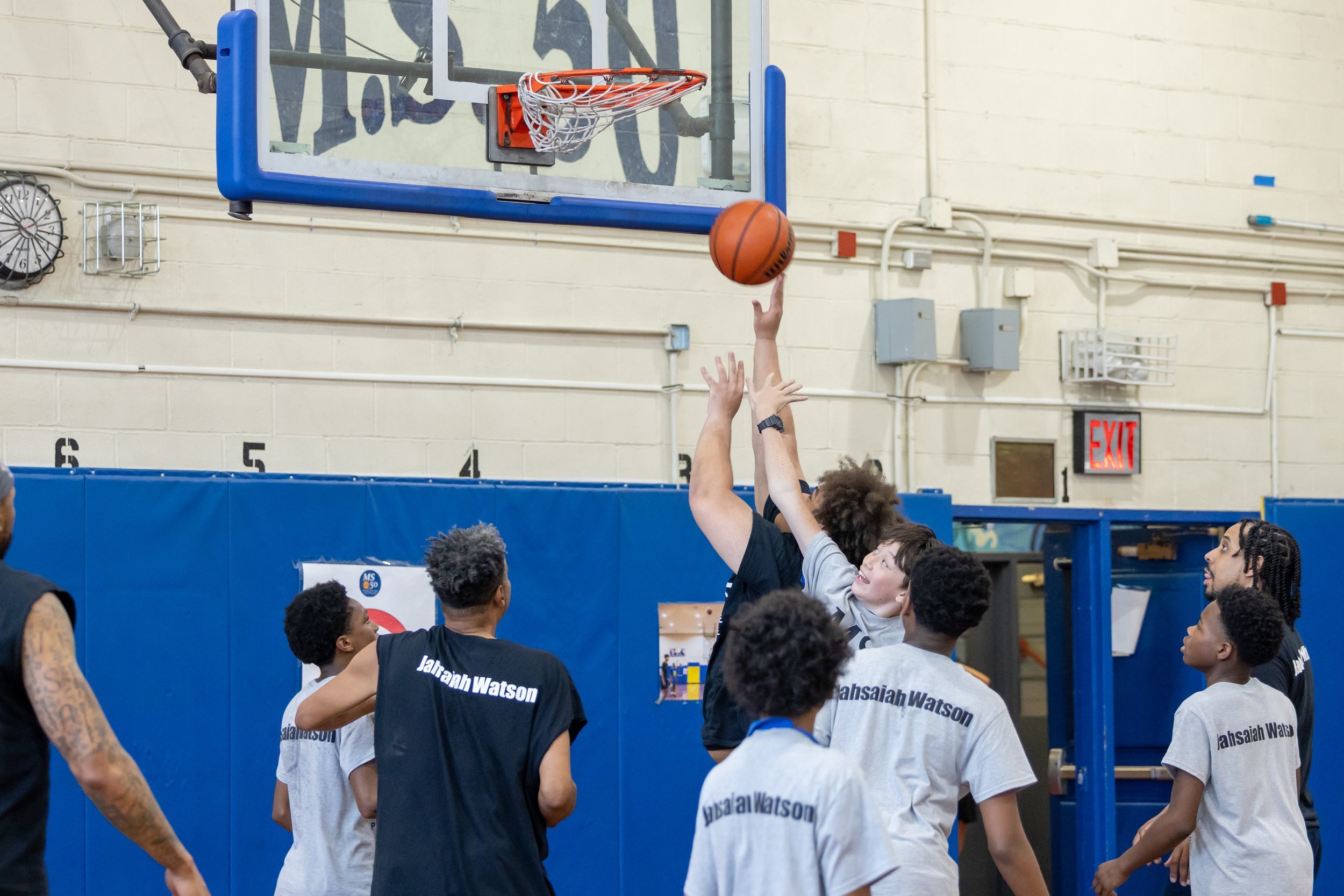 student versus staff basketball game