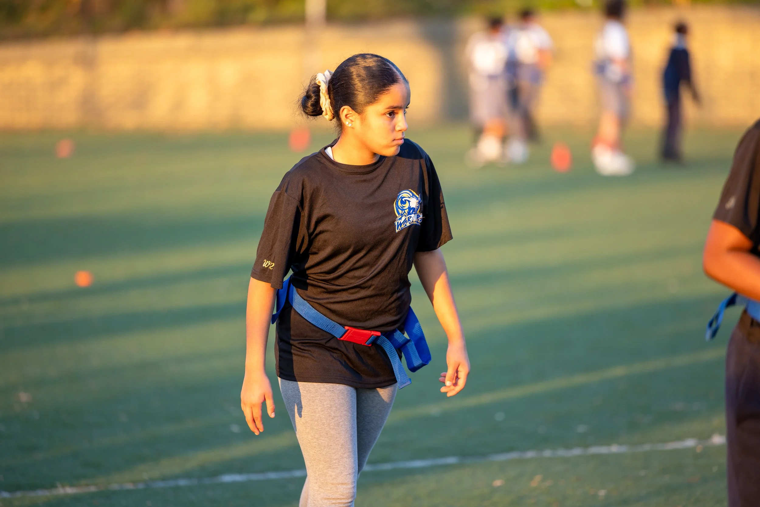 MS 50 flag football team plays