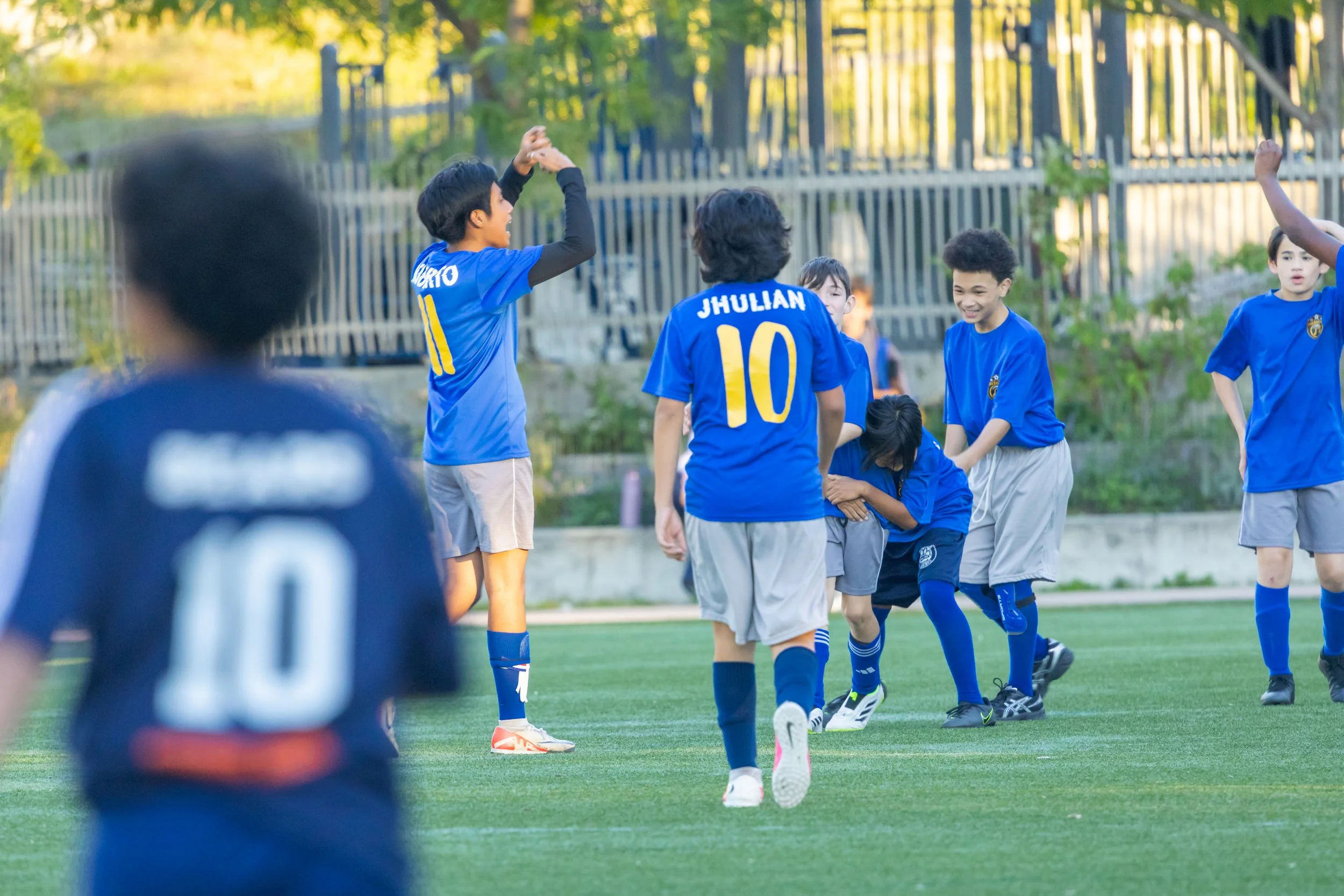 Boys soccer team plays in the fall