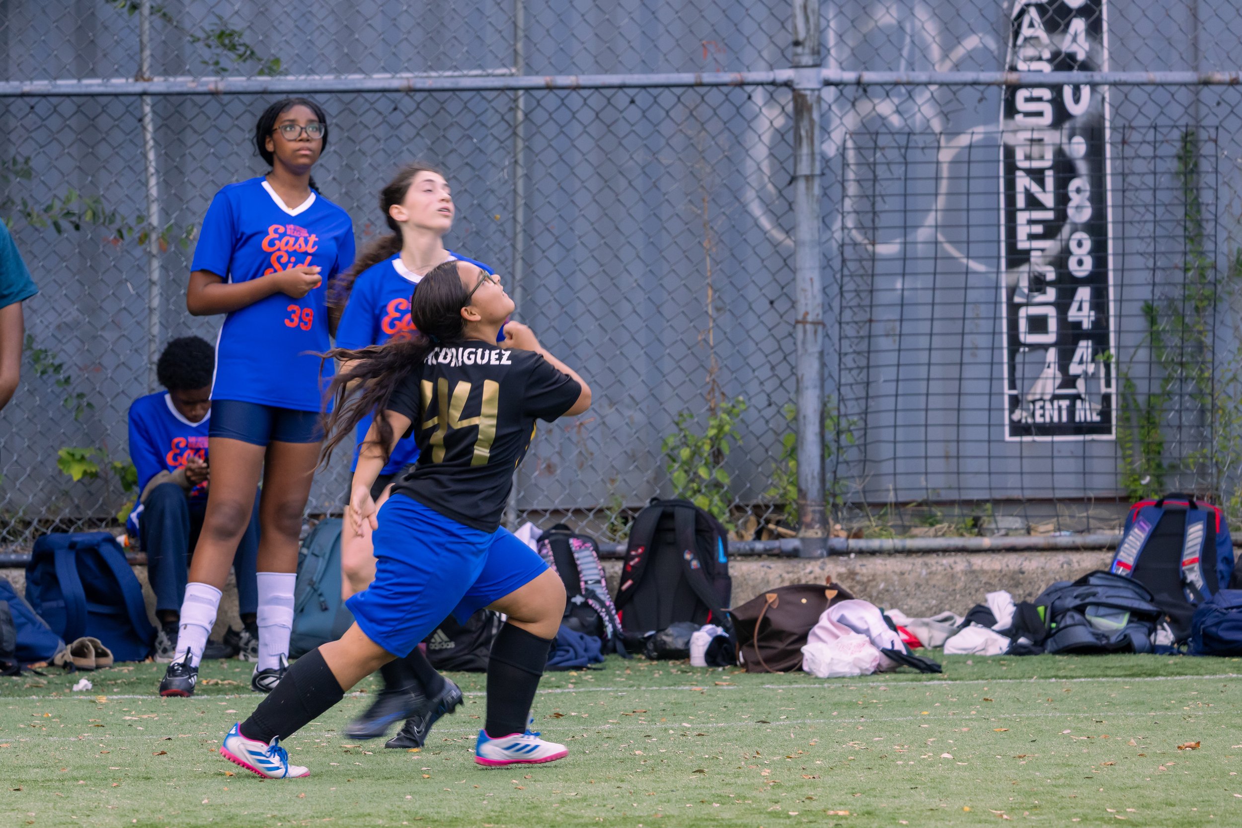 Girls soccer team plays in the fall
