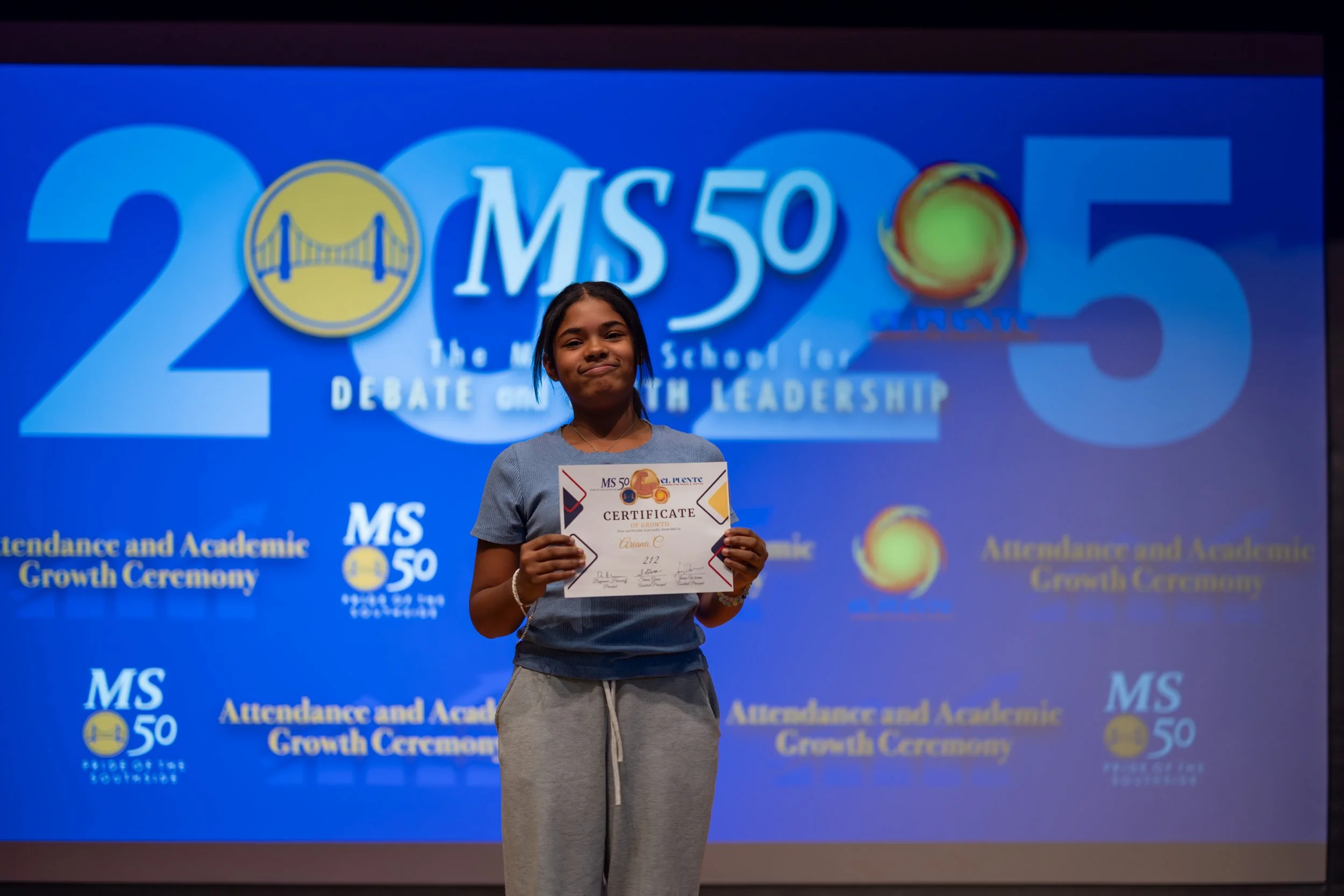Student honoree posing