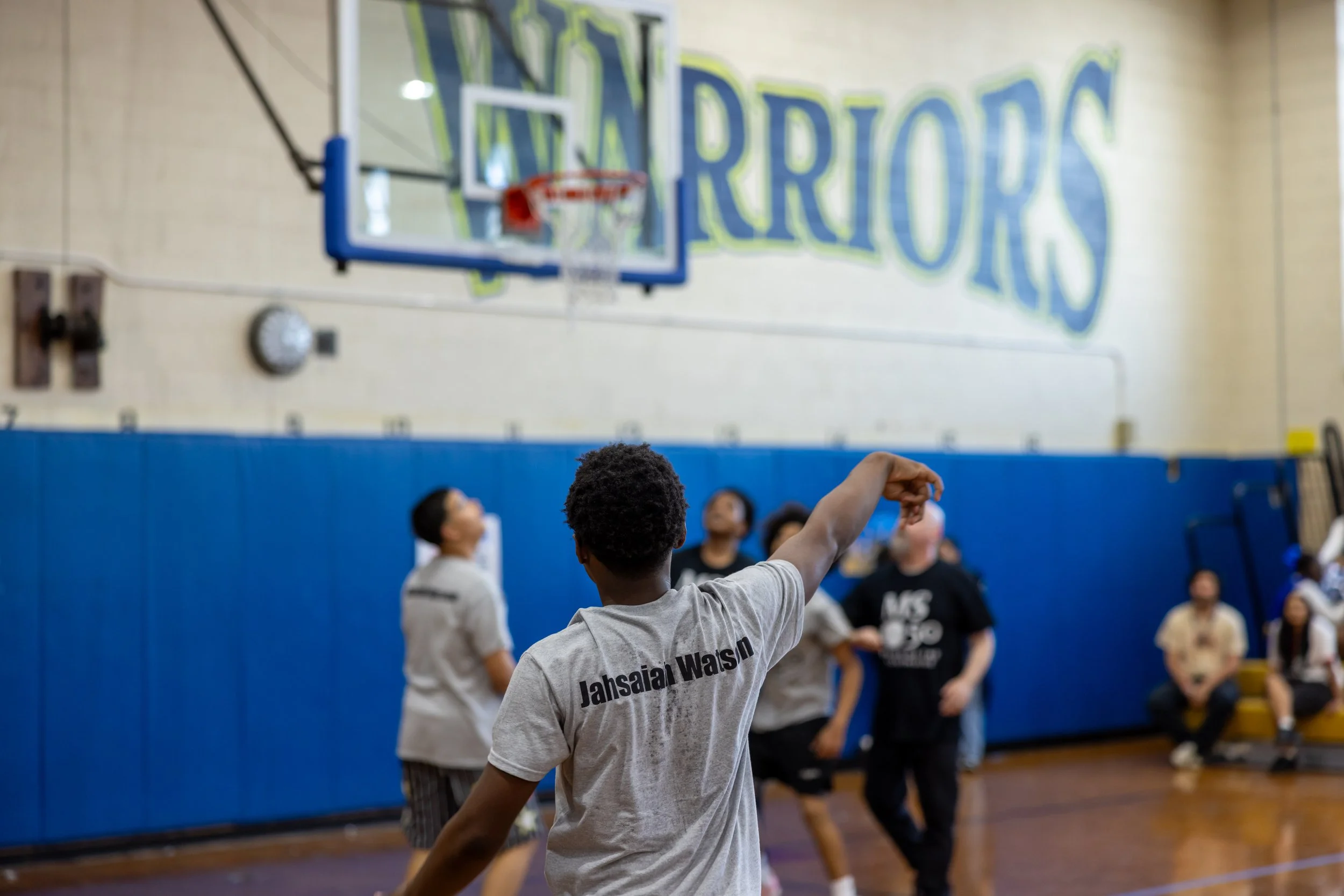 student versus staff basketball game