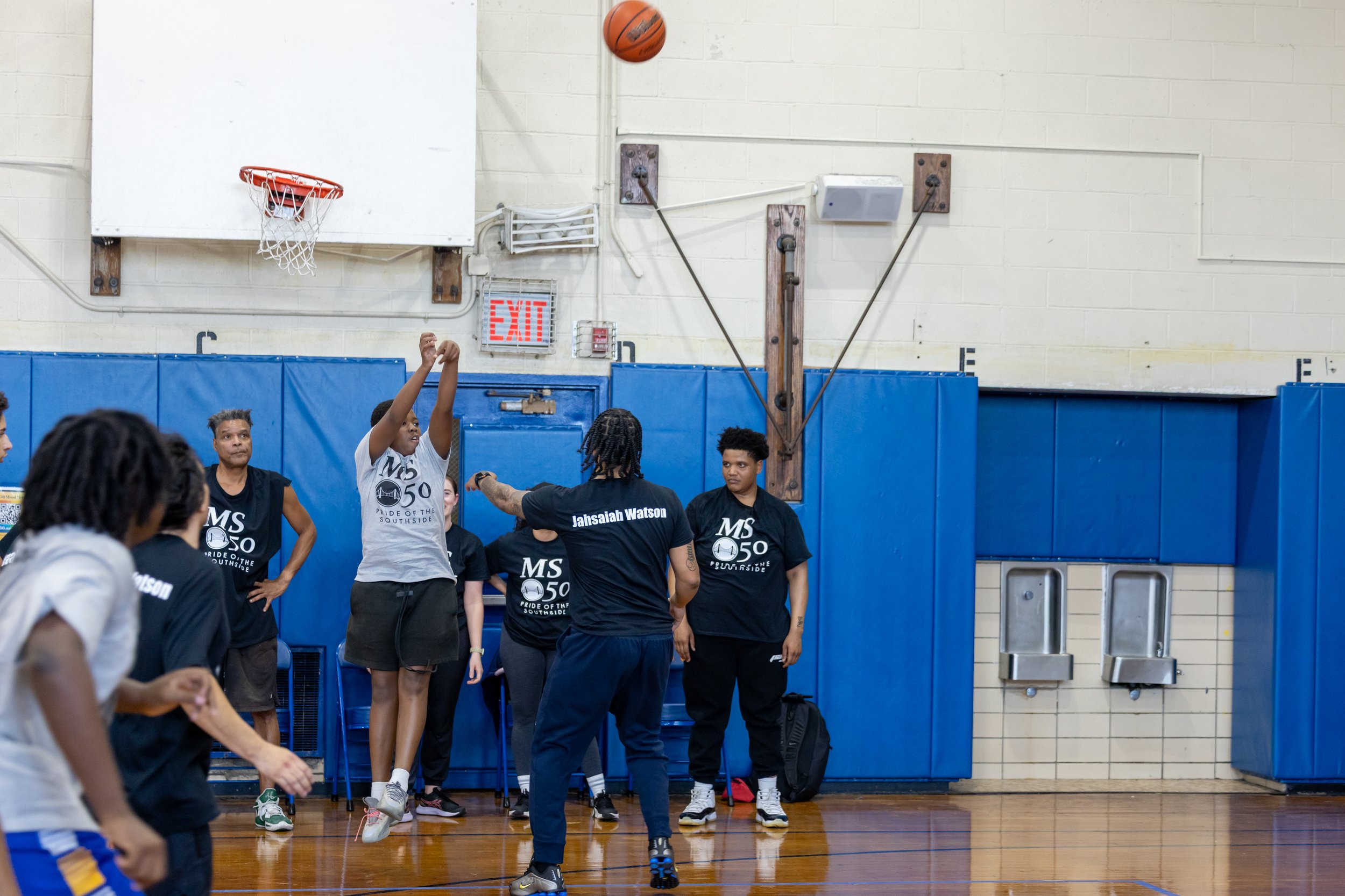 student versus staff basketball game