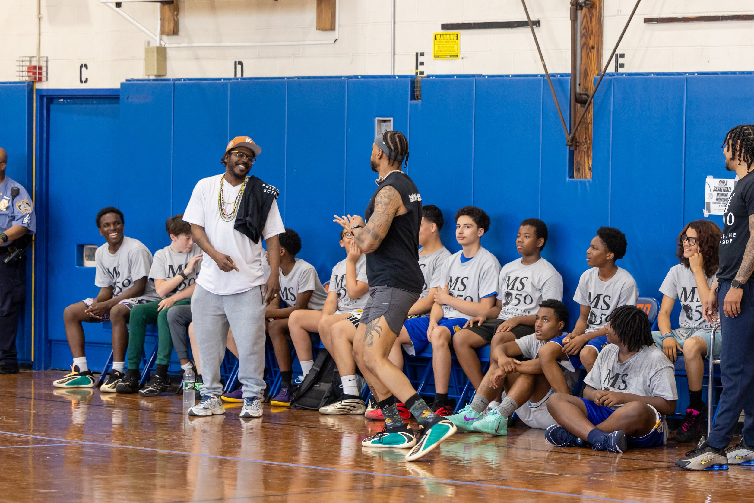 student versus staff basketball game
