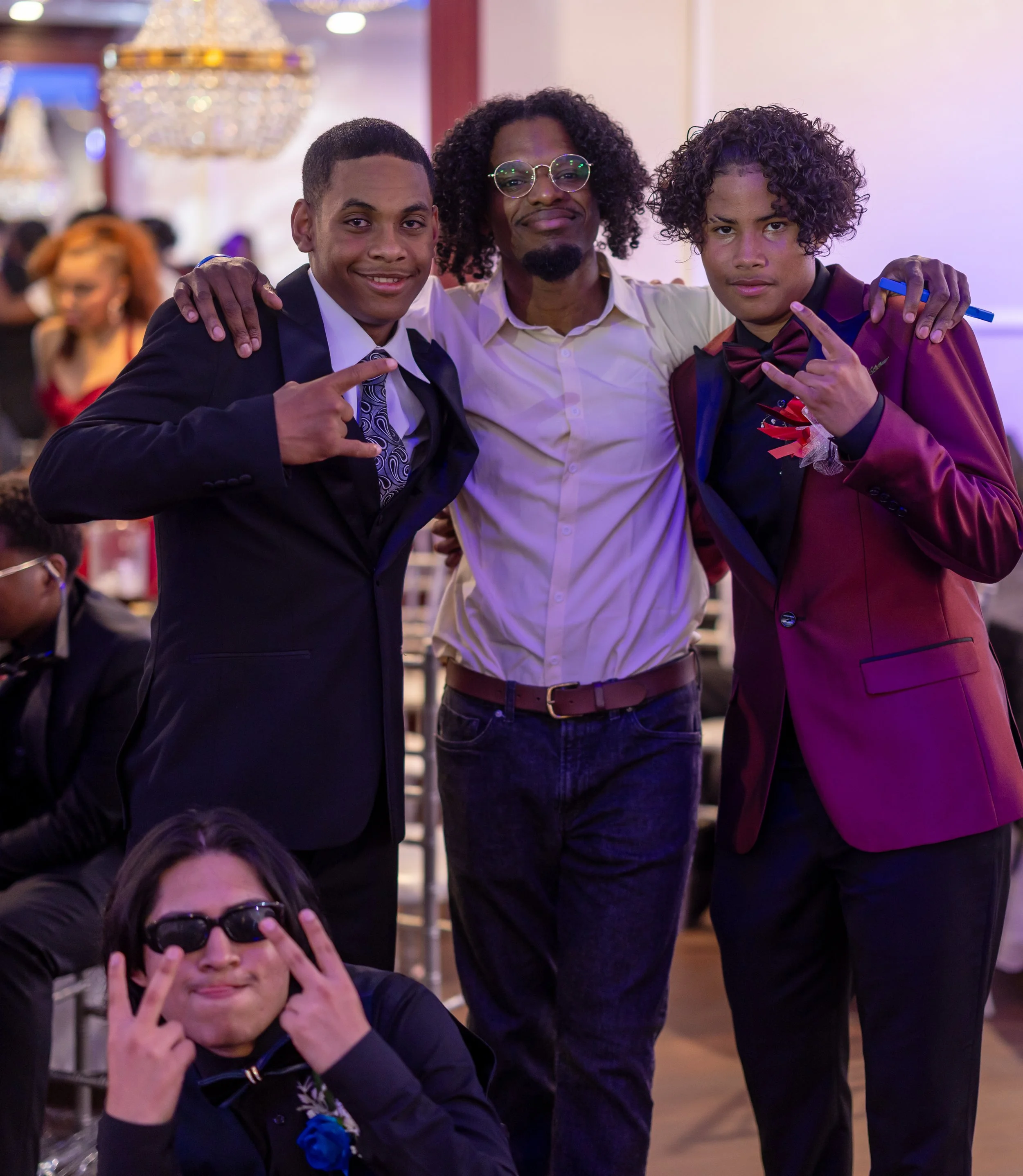 Students dance and celebrate at prom