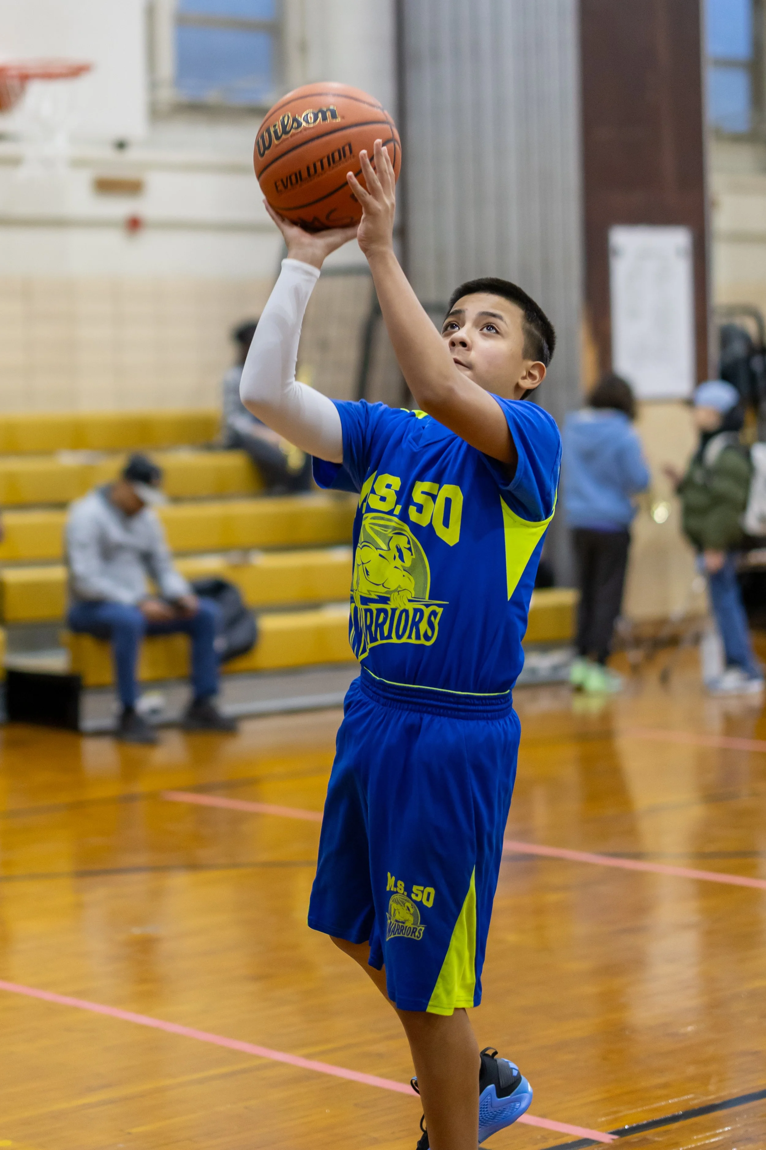Boys JV Basketball players at MS 50