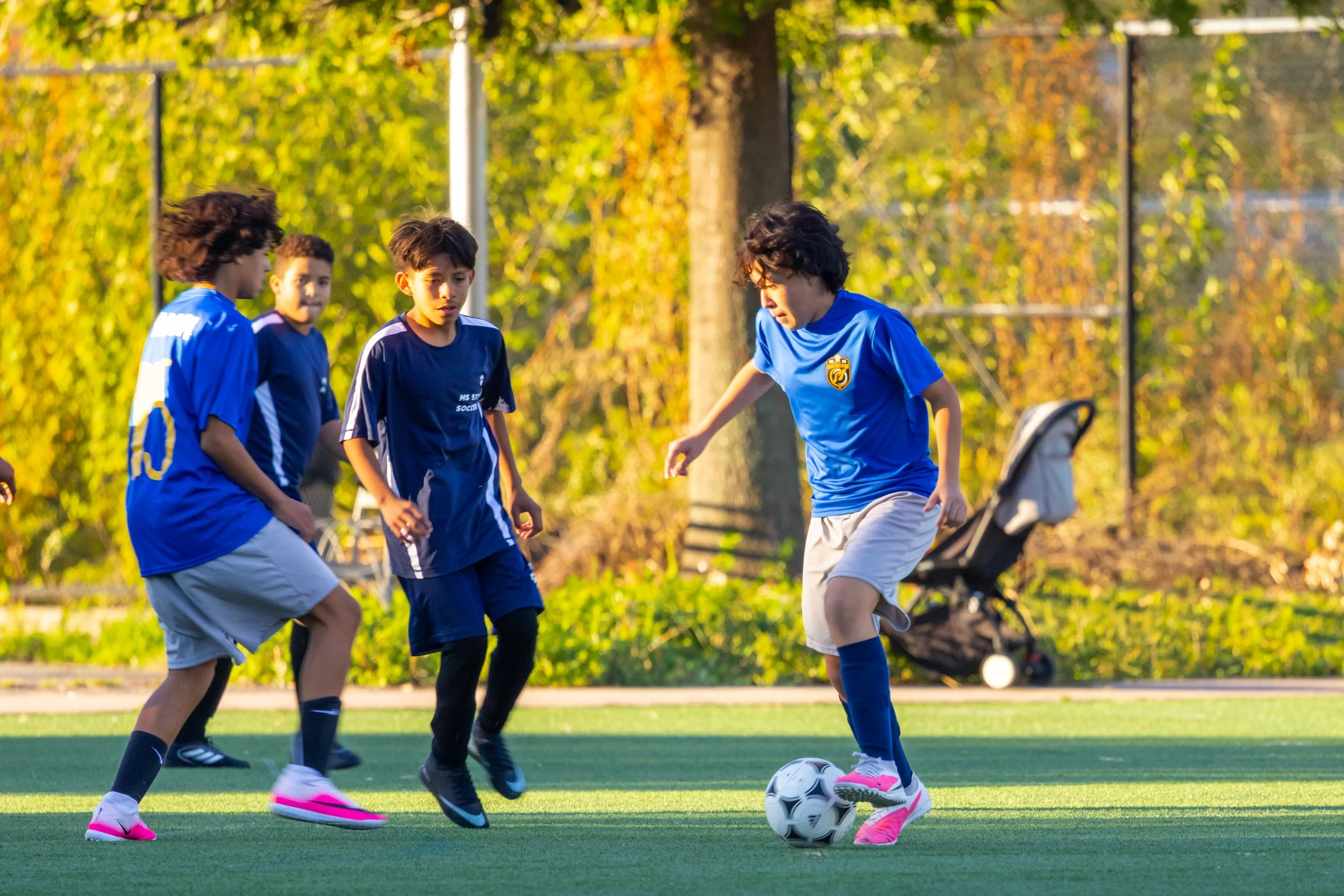 Boys soccer team plays in the fall