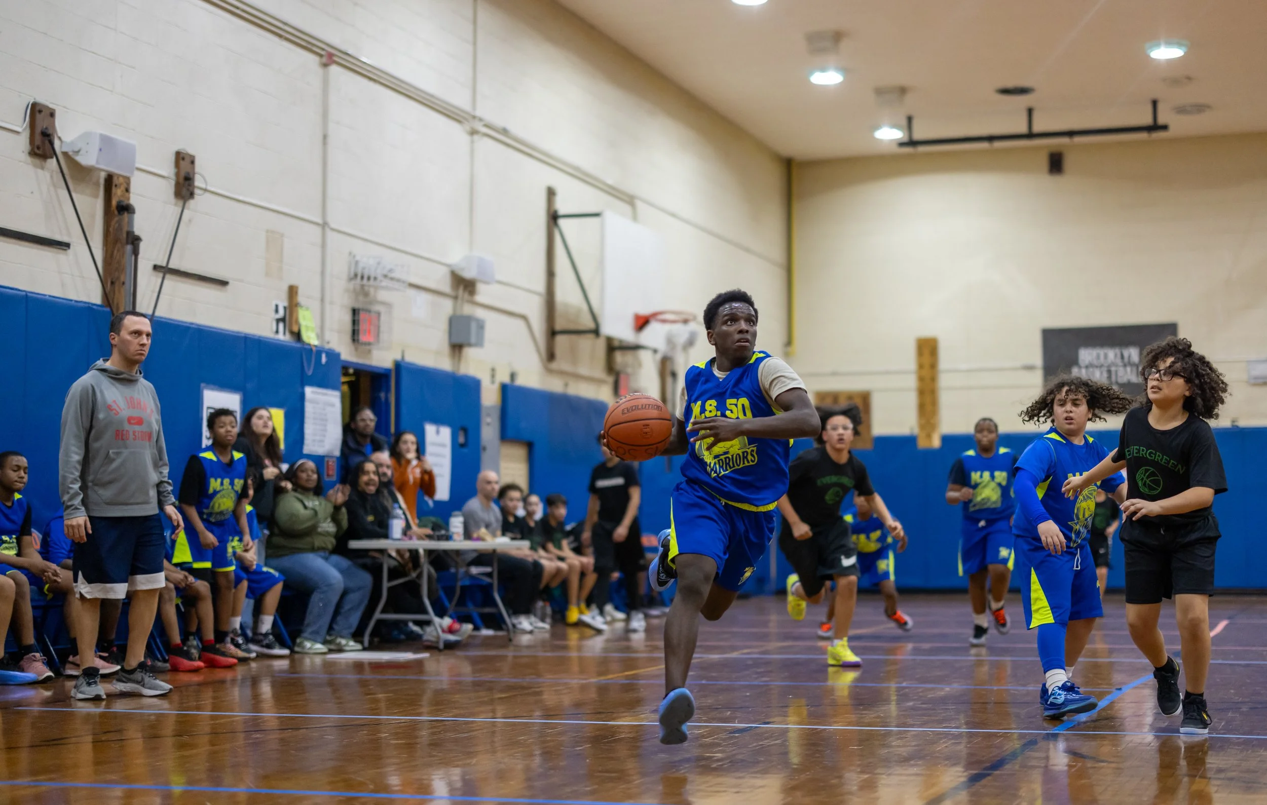 Boys JV Basketball players at MS 50