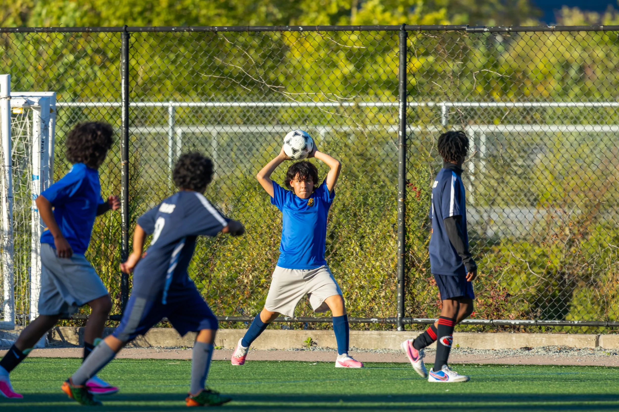 Boys soccer team plays in the fall