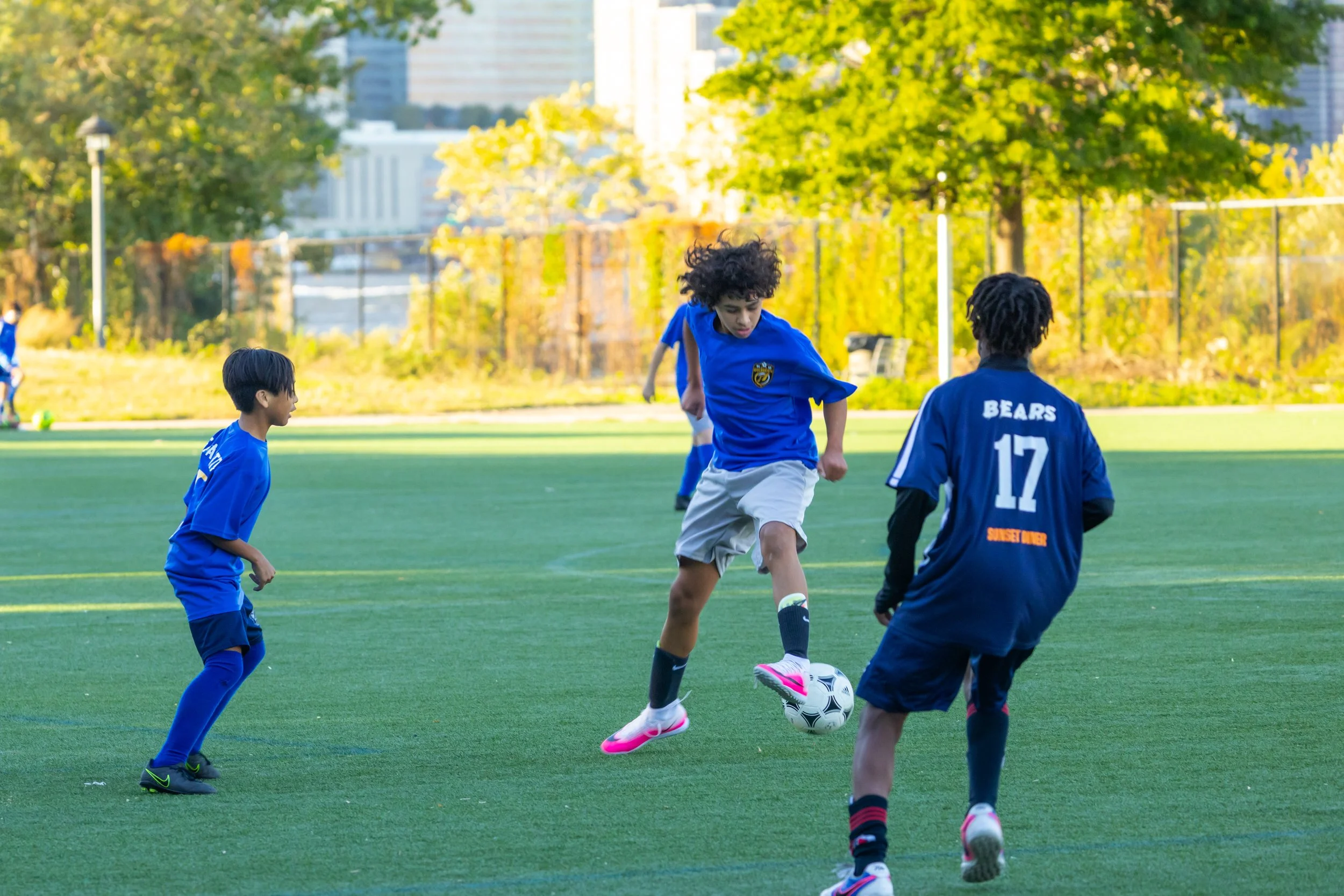 Boys soccer team plays in the fall